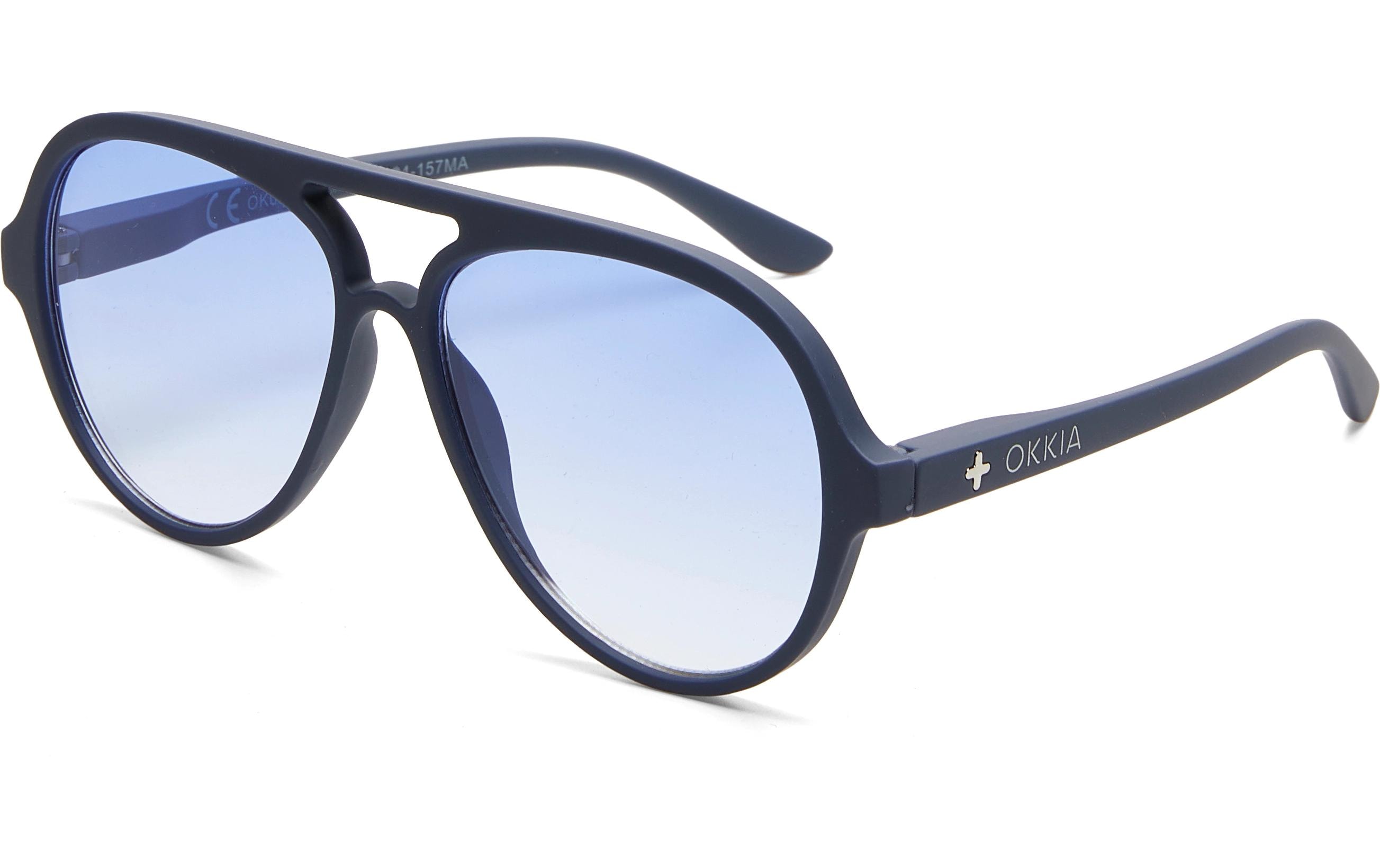 OKKIA Sonnenbrille Alessio Midnight, Blue Lens