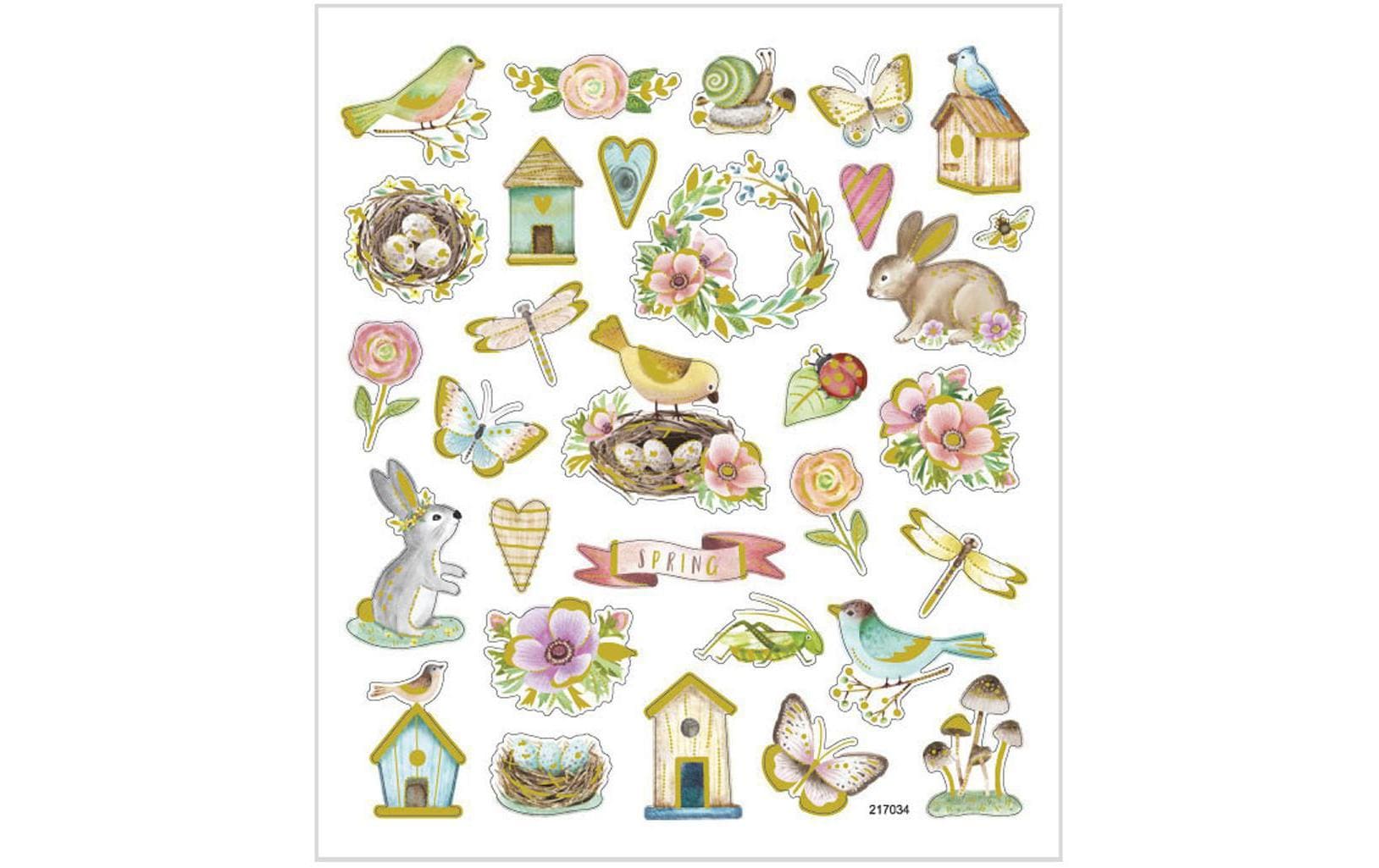 Creativ Company Sticker Ostern/Frühling, 34 Sticker