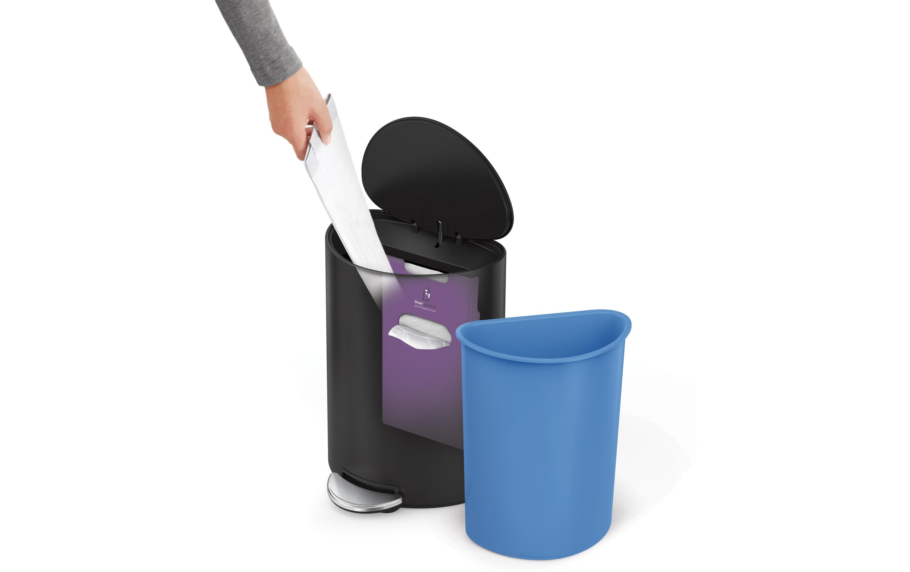 Simplehuman Abfalleimer 6 l, Schwarz matt