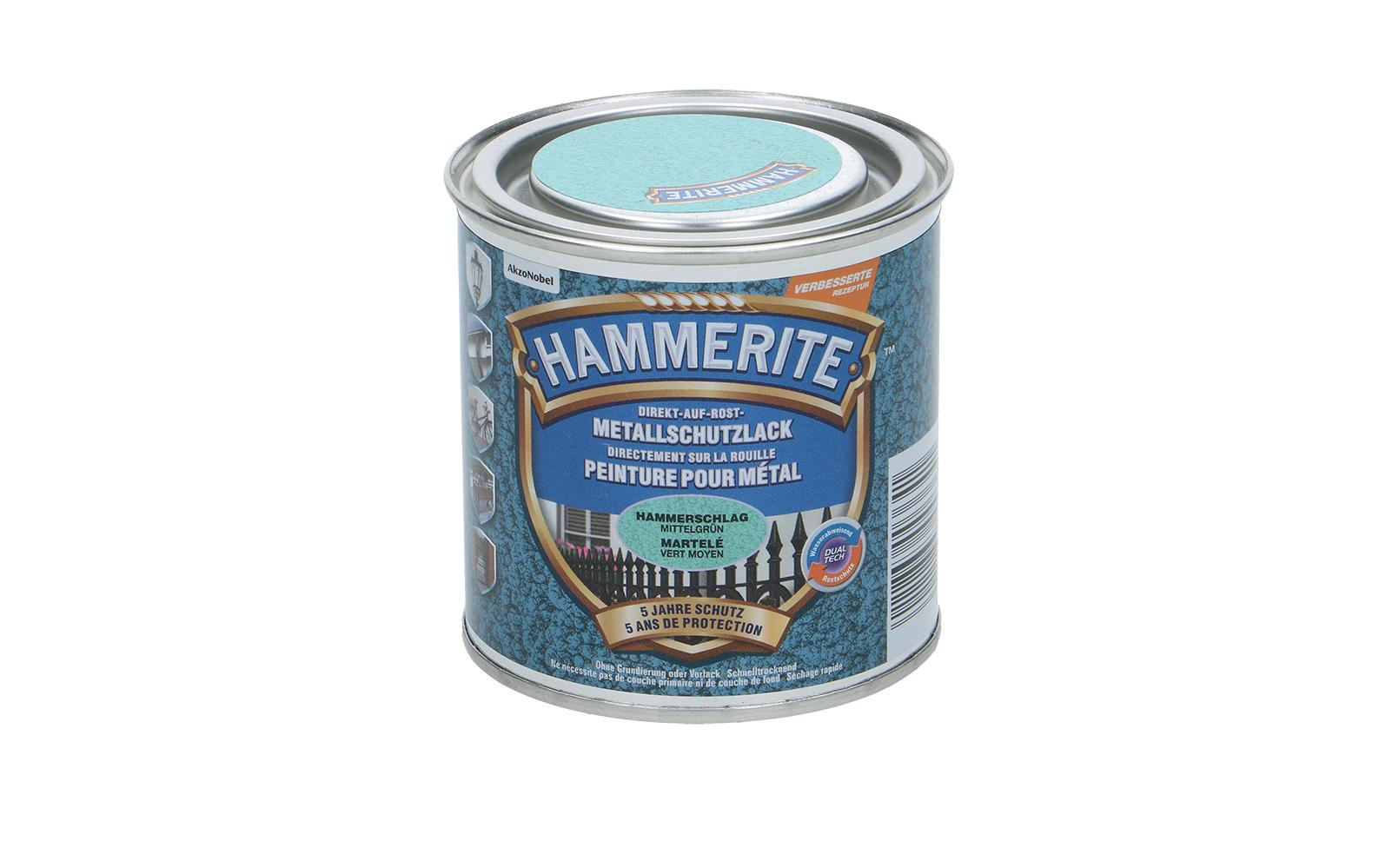 Hammerite Metall-Schutzlack HS Mittelgrün, 250 ml