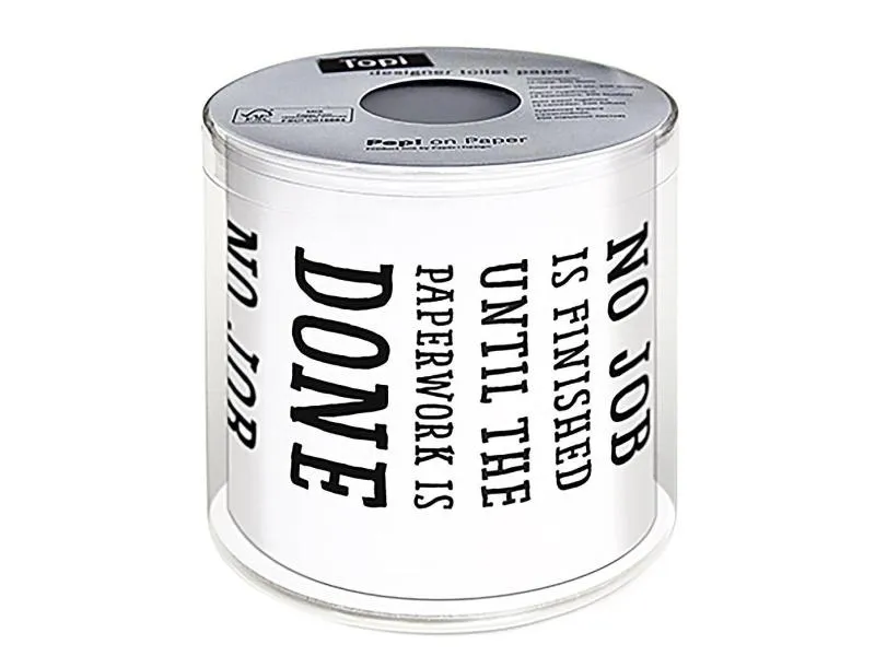 Paper + Design Toilettenpapier Paperwork Rollen, 3-lagig, Schwarz/Weiss