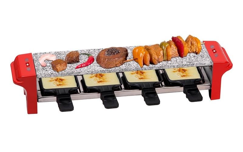 Nouvel Racletteofen Edelweiss-Flagge Rot, 4 Personen Nouvel Racletteofen Edelweiss-Flagge Rot, 4 Personen