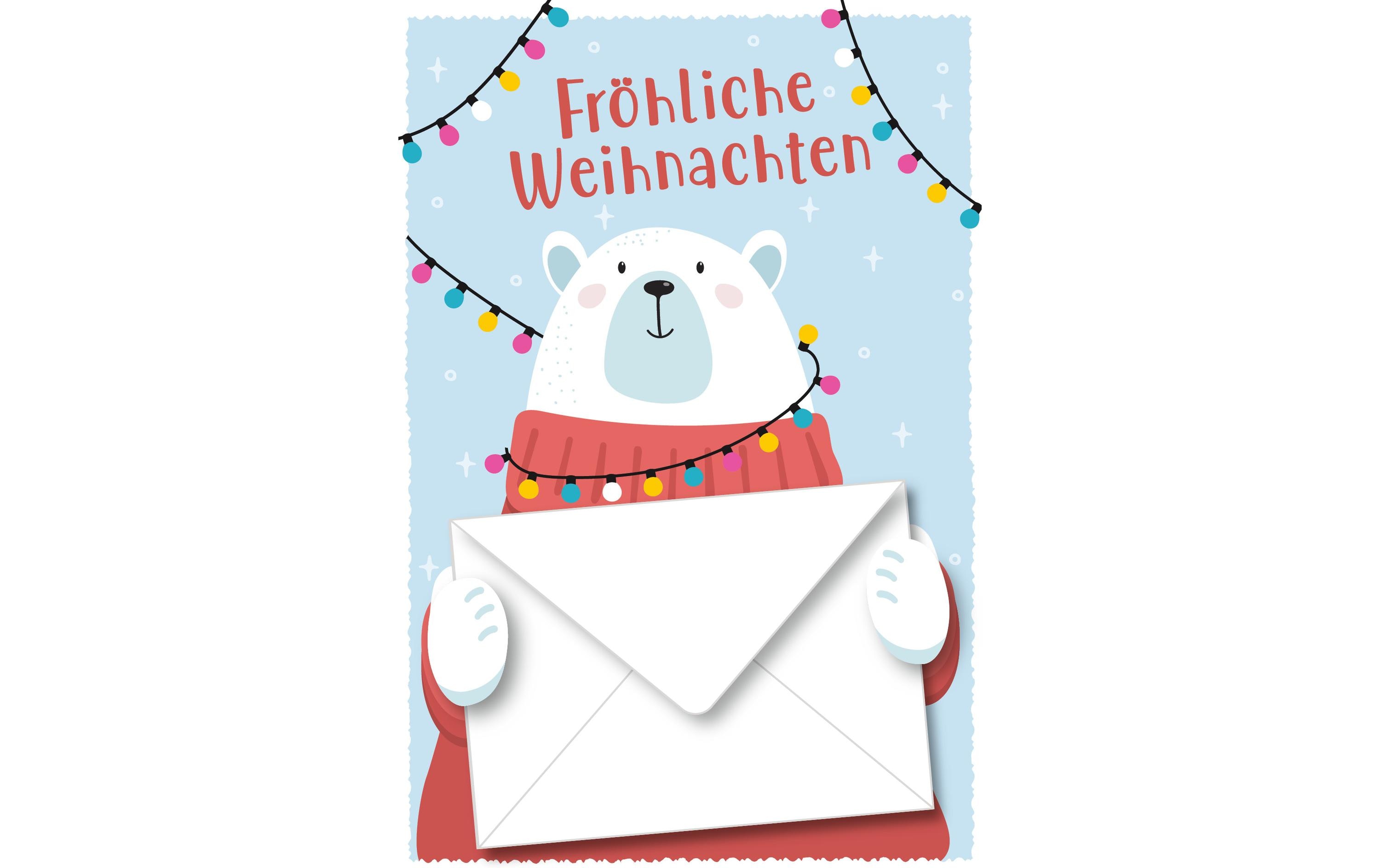 ABC Weihnachtskarte Frohe Weihnachten B6