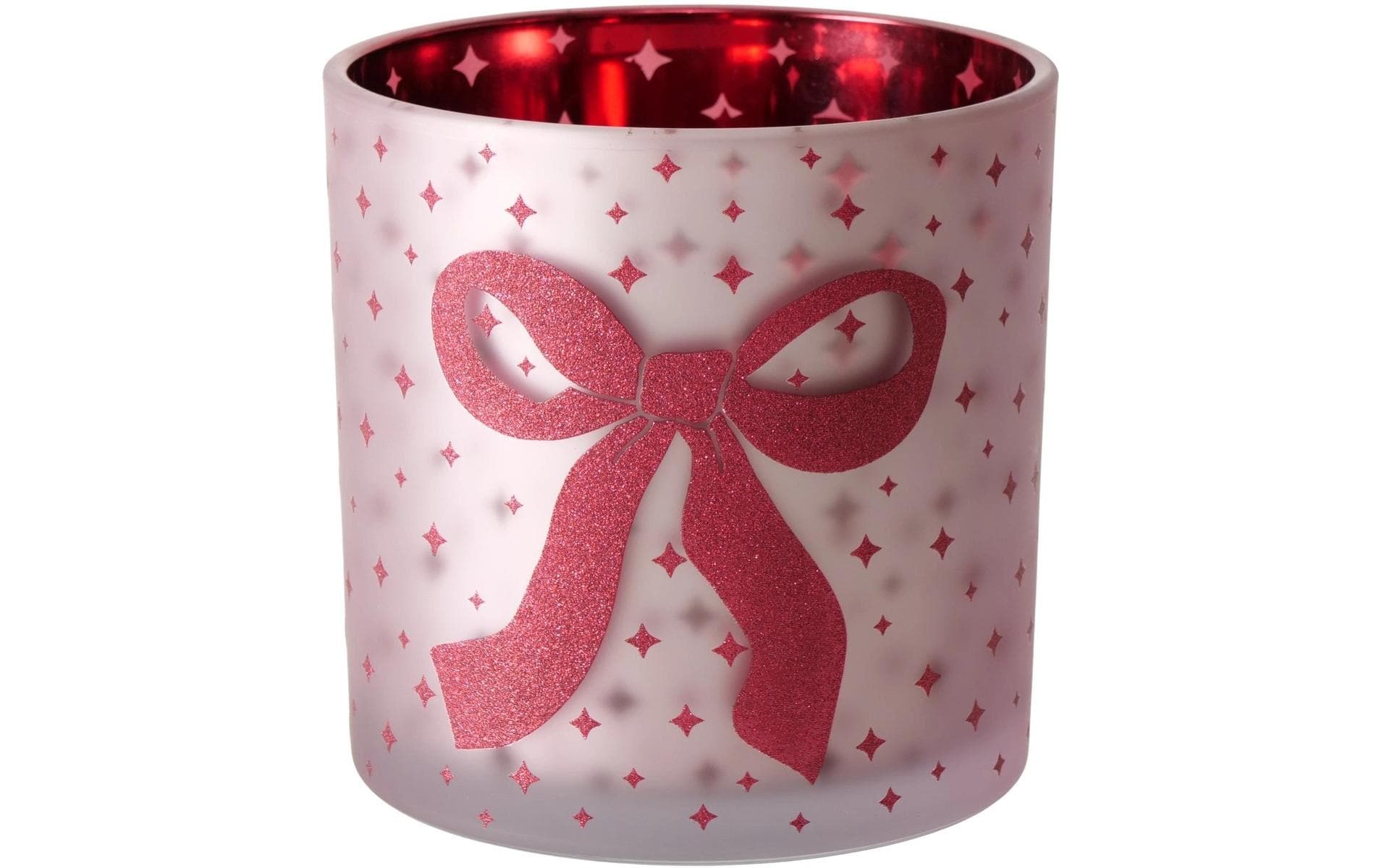 Boltze Weihnachtswindlicht Boucle Glas, 15 x 15 cm