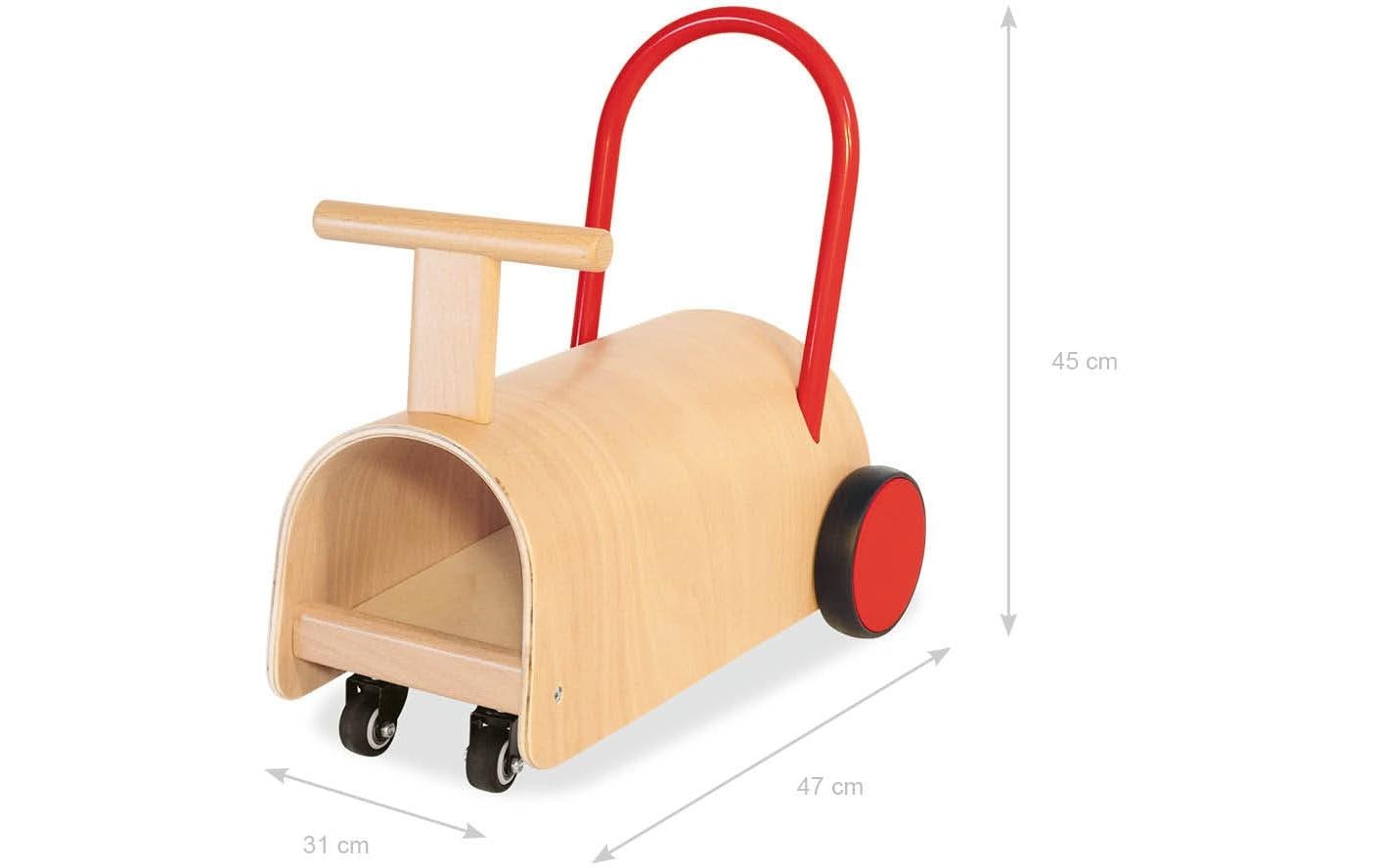 Pinolino Lauflernwagen und Rutscher Enzo, Natur/Rot