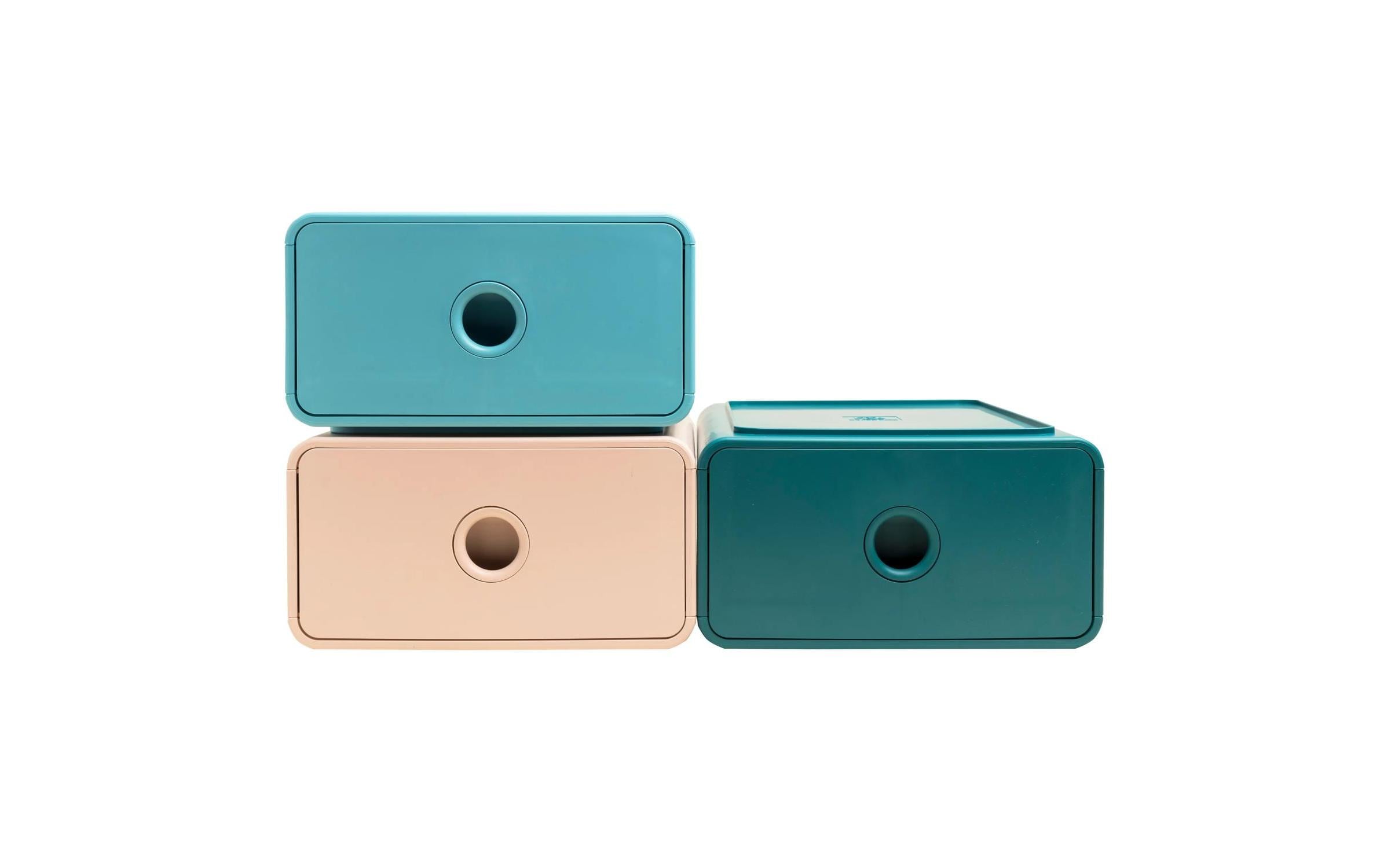 Exacompta Schubladenbox Tiny Box Skandi, 1 Schublade, A5+, Pazifikblau