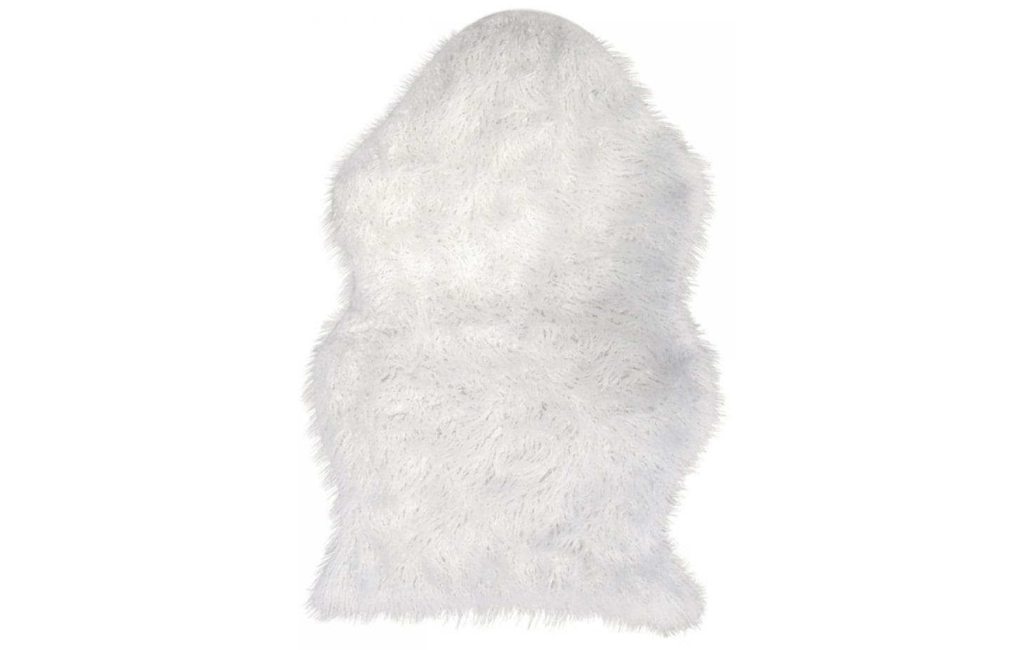 Chic Antique Pelzimitat 90 x 60 cm, Weiss