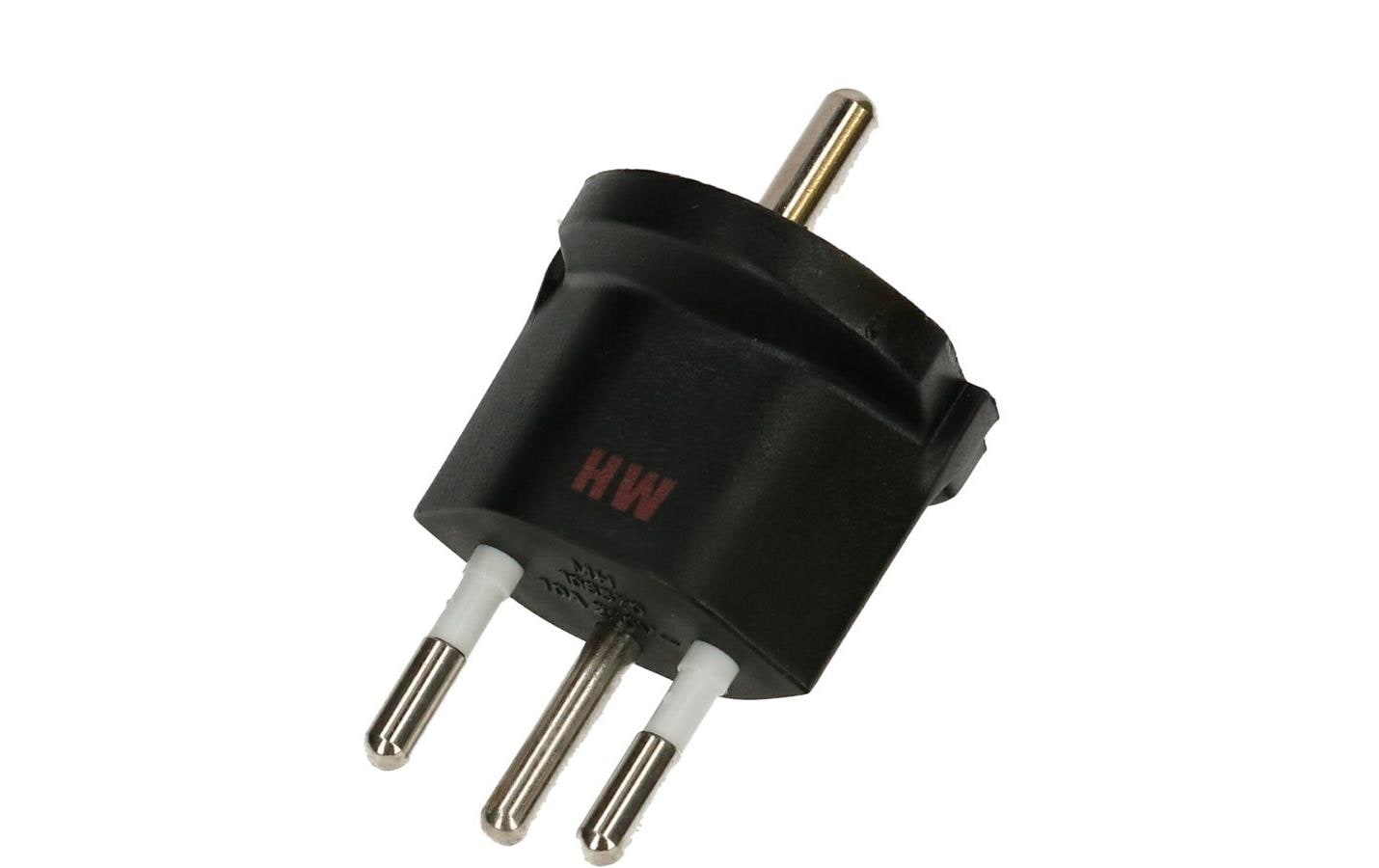 STEFFEN Fixadapter SchuKo Konturenstecker – T12 schwarz