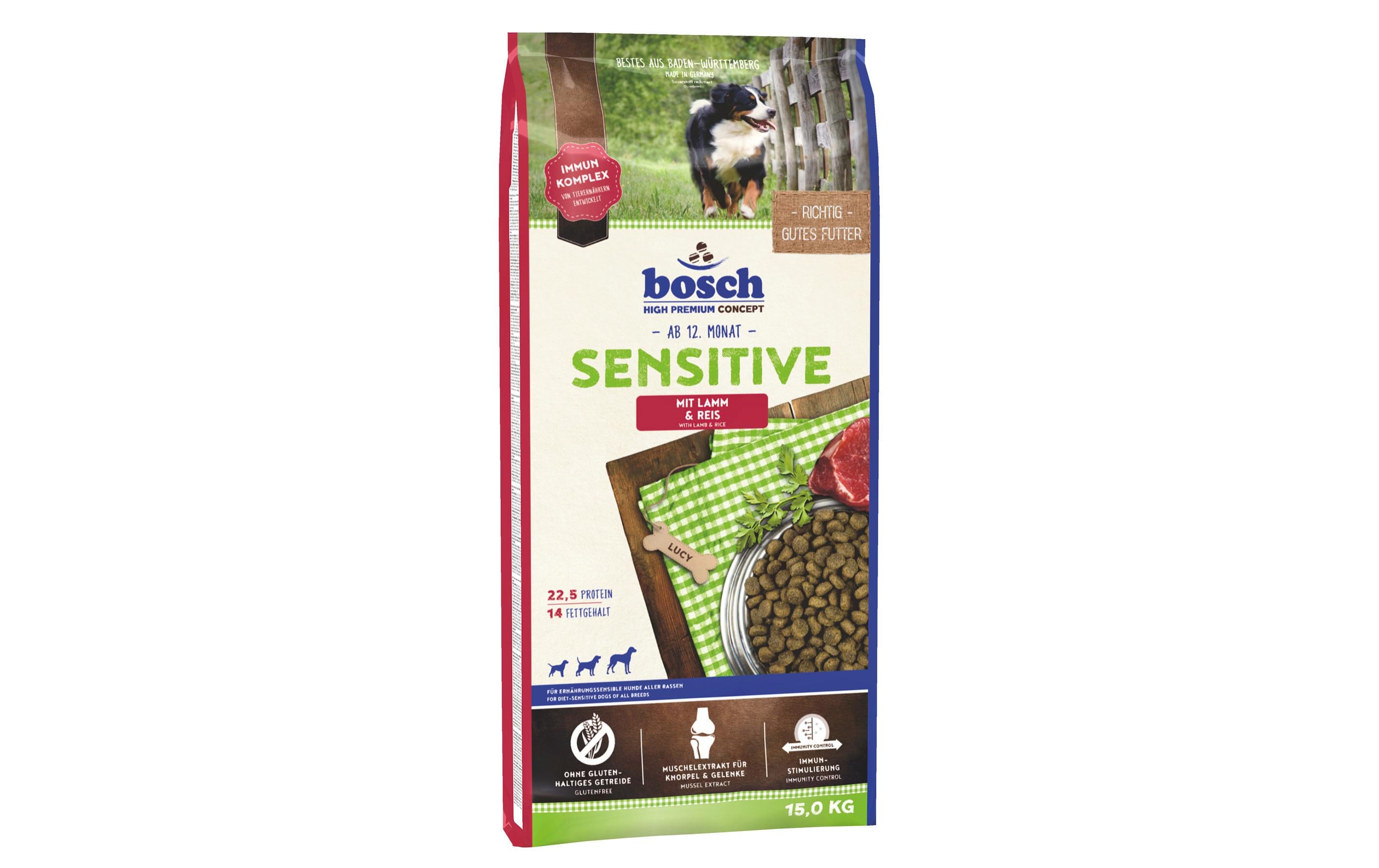 Bosch Tiernahrung Trockenfutter Sensitive Lamm & Reis, 15 kg