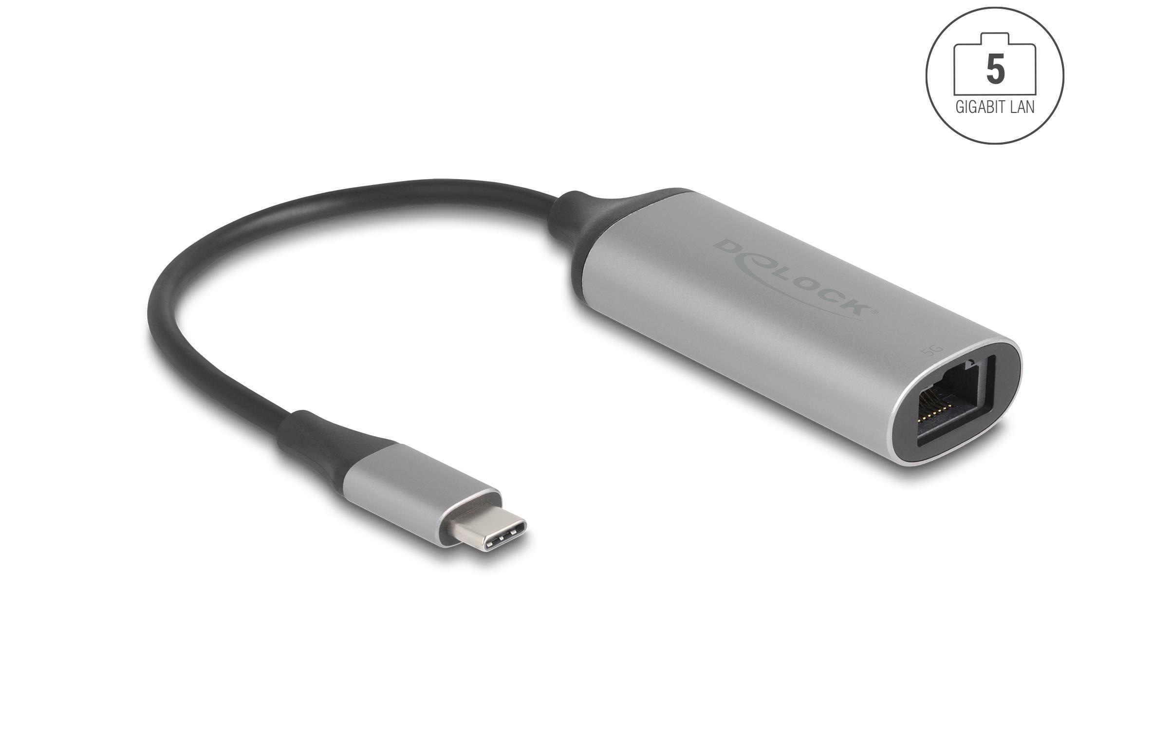 Delock Netzwerk-Adapter USB-C – RJ45 5 Gbps USB Typ-C Delock Netzwerk-Adapter USB-C – RJ45 5 Gbps USB Typ-C