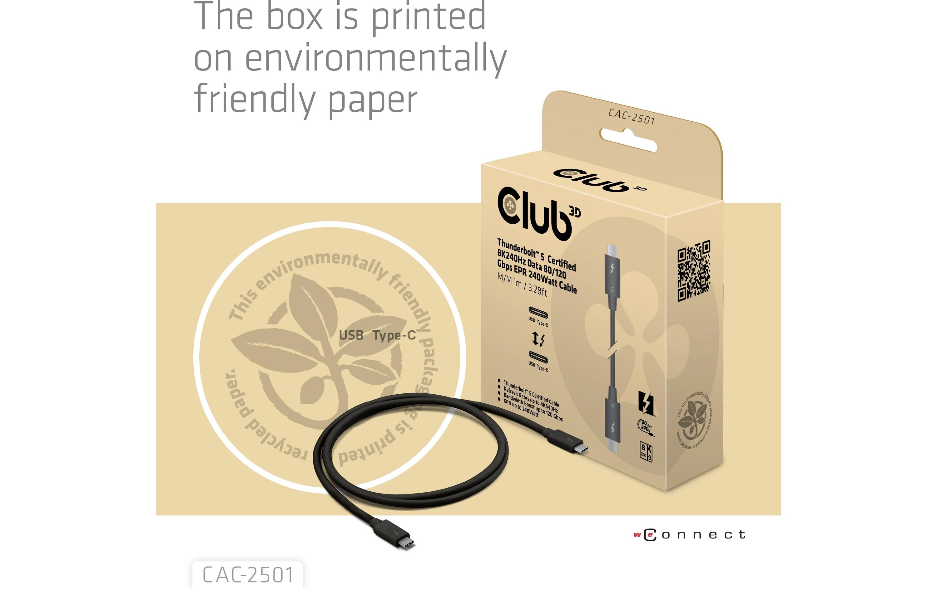 Club 3D Anschlusskabel CAC-2501 USB Type-C - USB Type-C