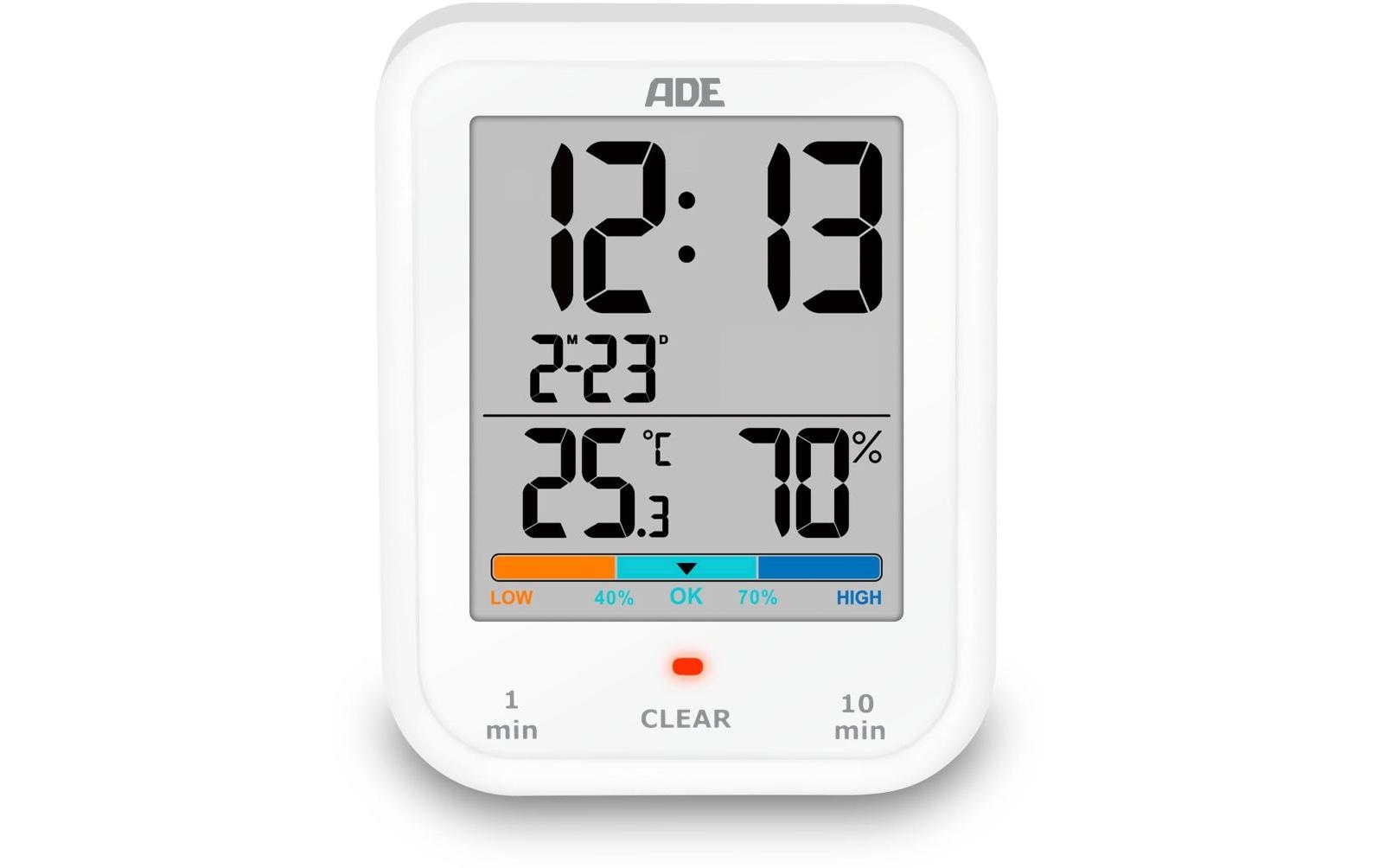ADE Wetterstation Thermo-Hygrometer Weiss