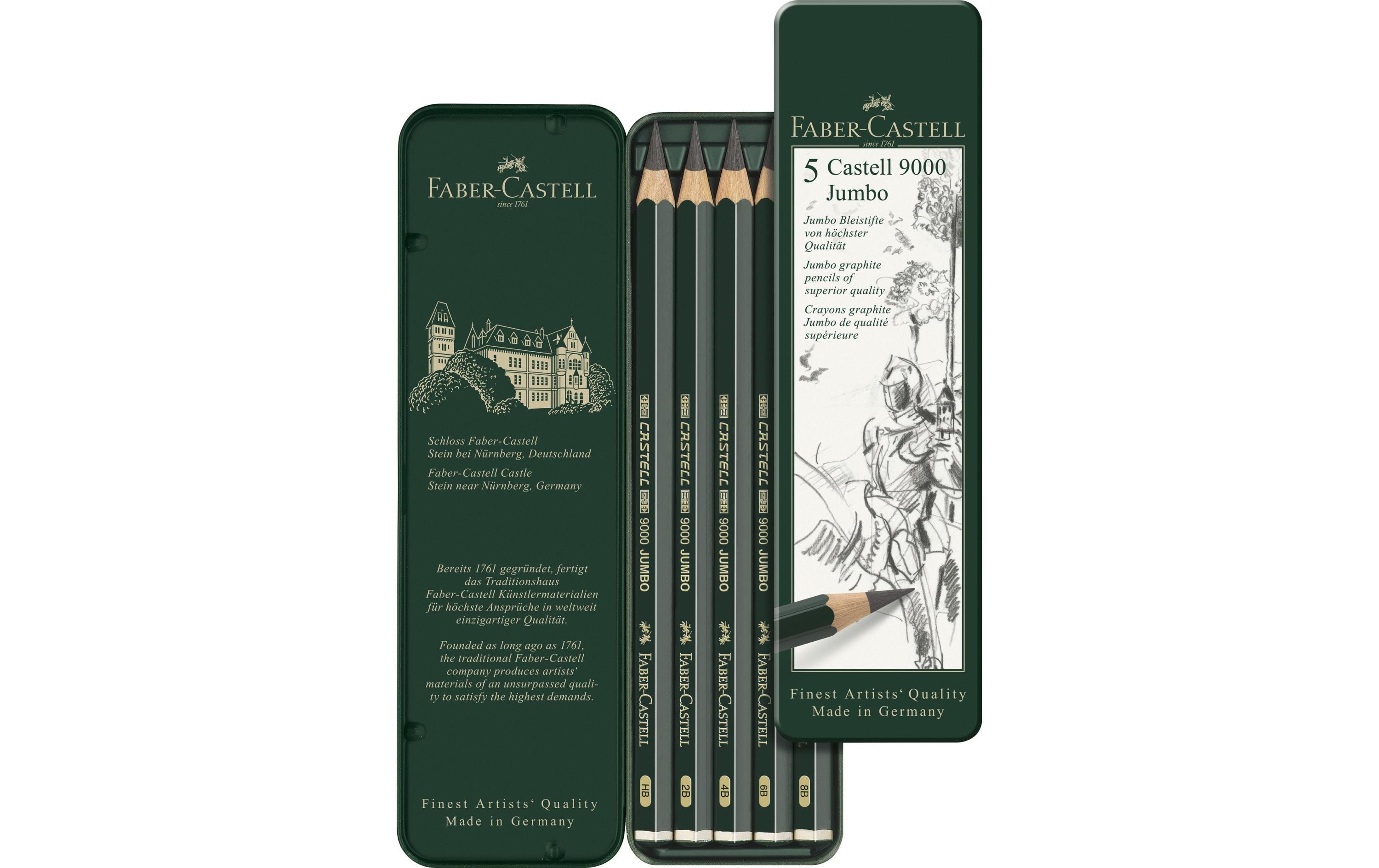 Faber-Castell Bleistift Castell 9000 Jumbo 5 Stück