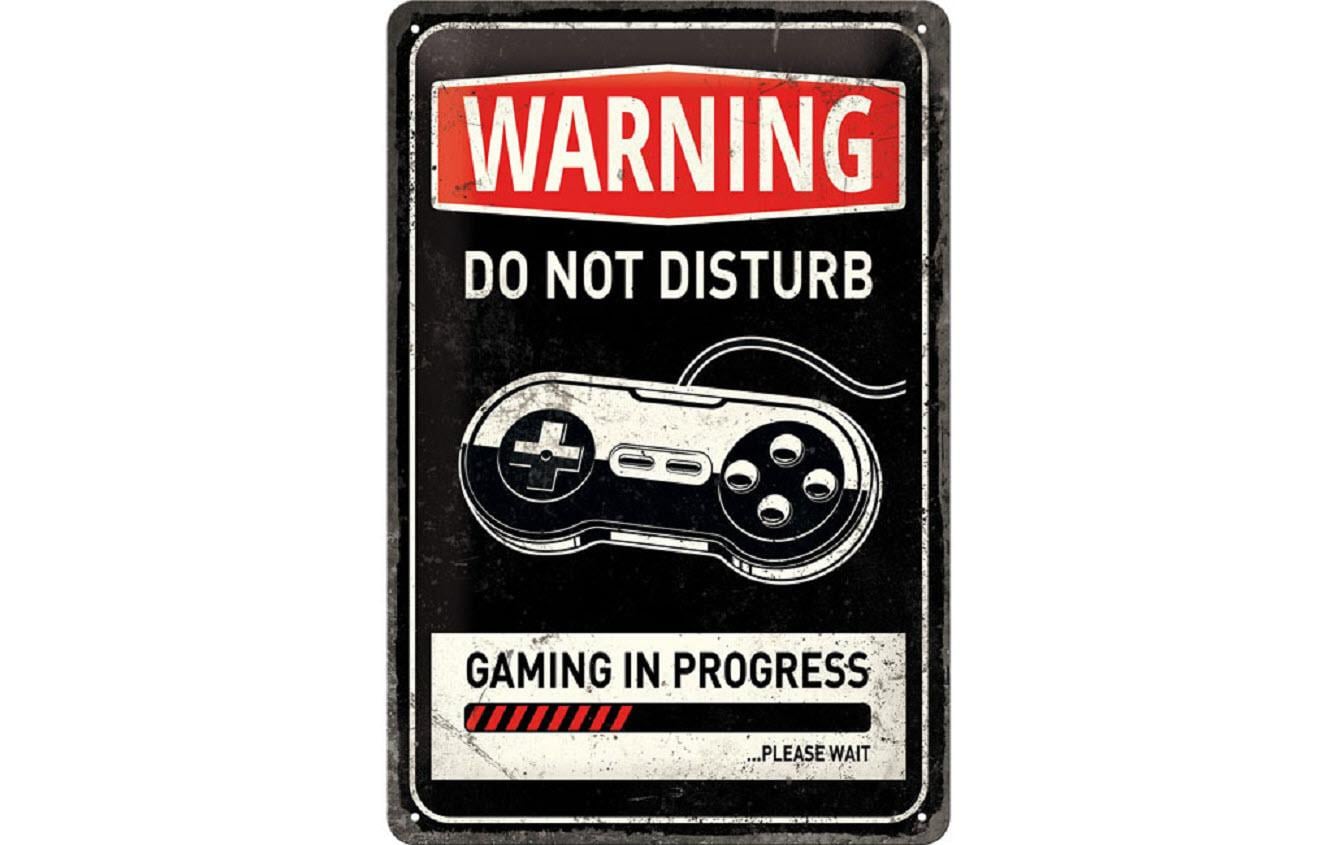 Nostalgic Art Schild Gaming in Progress 20 x 30 cm, Metall