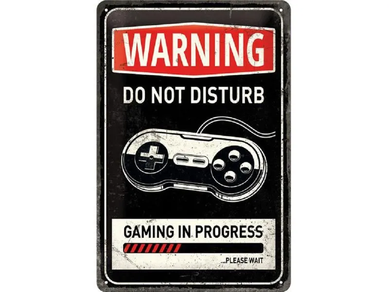 Nostalgic Art Schild Gaming in Progress 20 x 30 cm, Metall Nostalgic Art Schild Gaming in Progress 20 x 30 cm, Metall