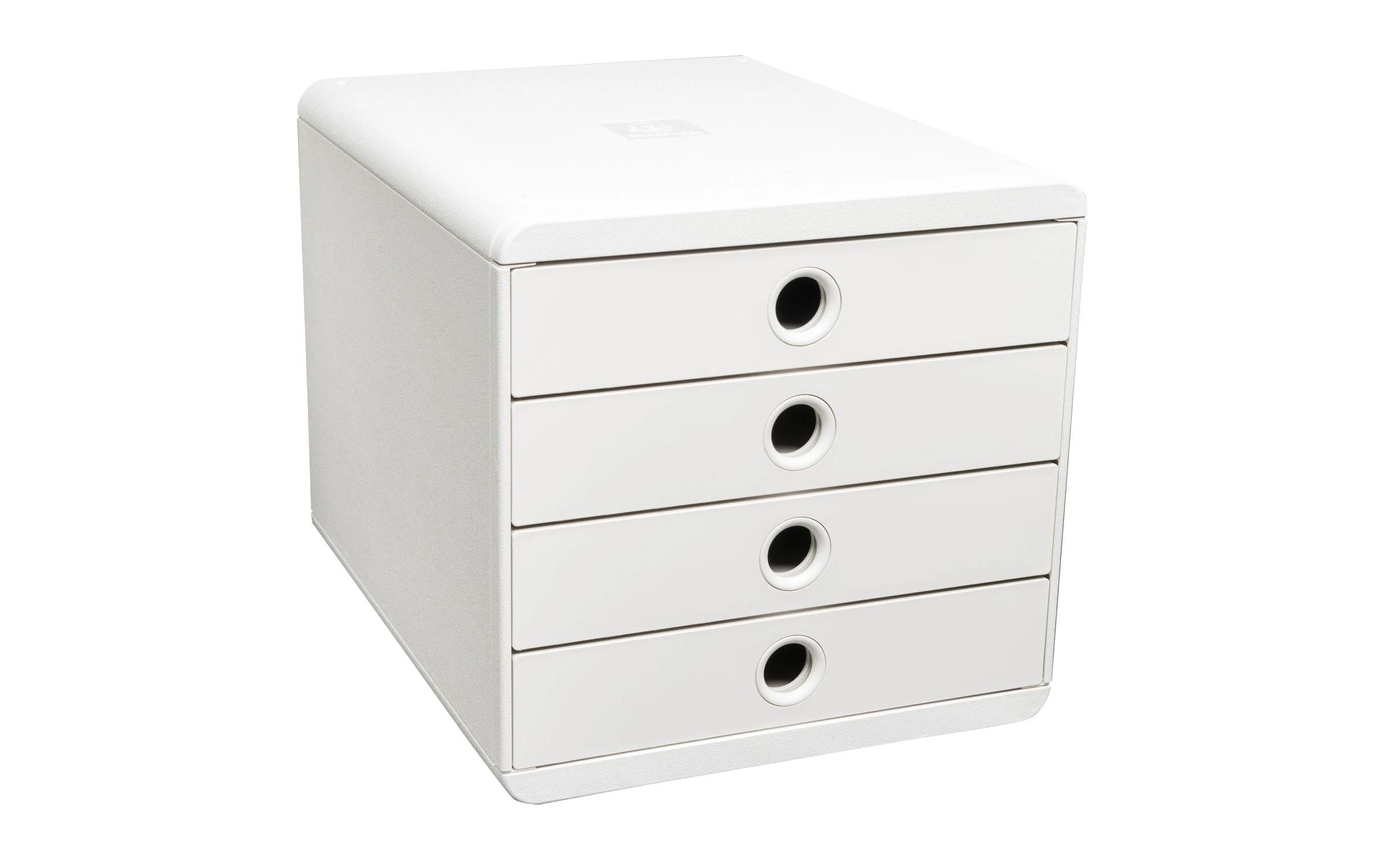 Exacompta Schubladenbox Pop-Box AutentiK, 4 Schubladen, Weiss Exacompta Schubladenbox Pop-Box AutentiK, 4 Schubladen, Weiss