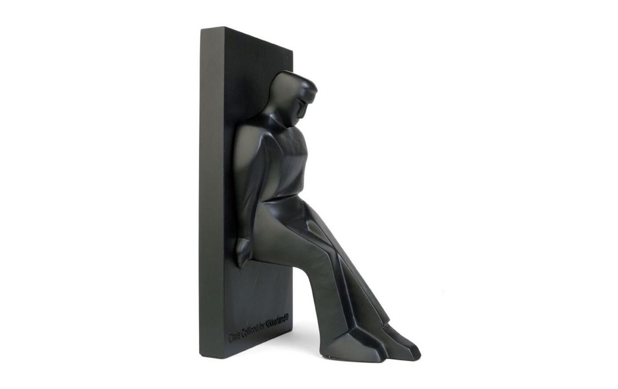 Kikkerland Buchstütze Leaning Pair 2 Stück, Schwarz Kikkerland Buchstütze Leaning Pair 2 Stück, Schwarz