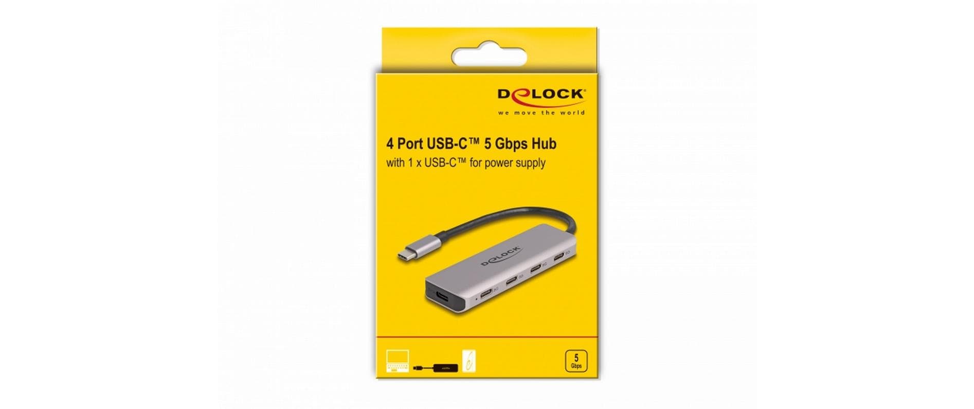 Delock USB-Hub 4x USB C 5Gbps