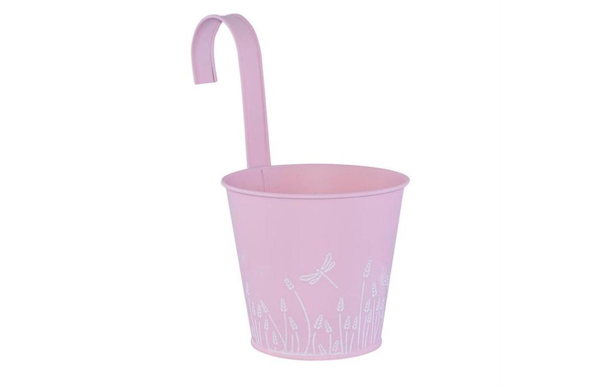 Dameco Übertopf Rund mit Haken Rosa/Weiss