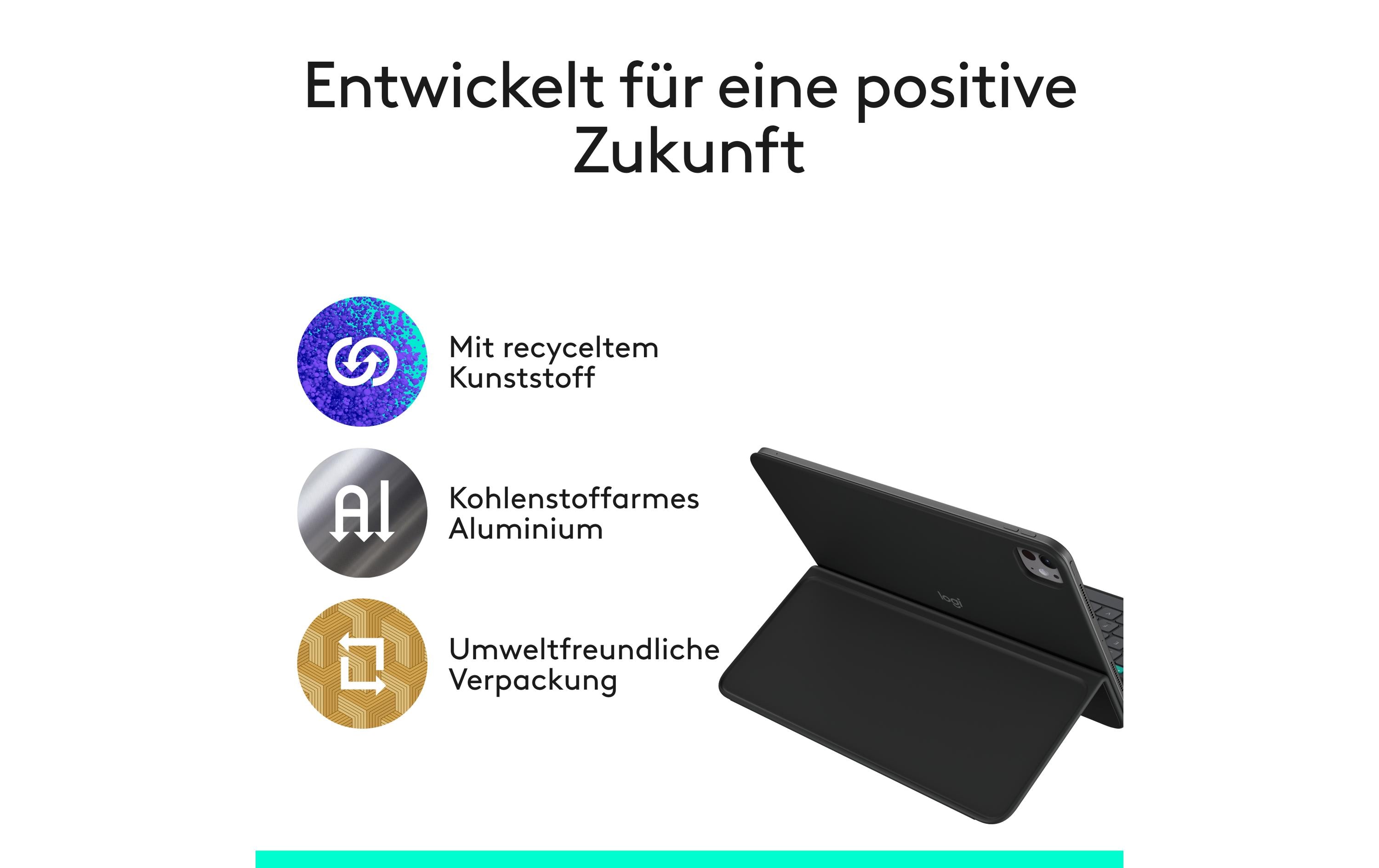 Logitech Tablet Tastatur Cover Flip Folio iPad Pro & Air11