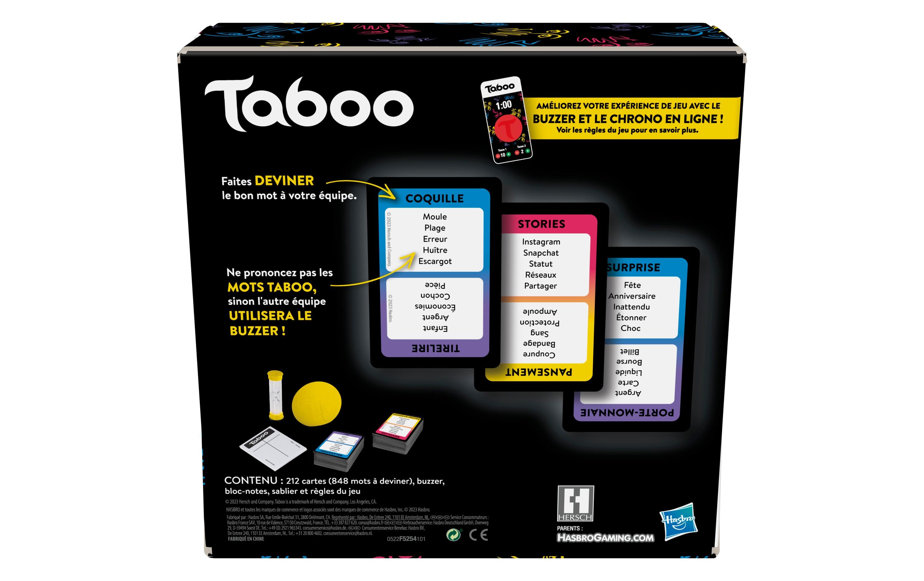 Hasbro Gaming Partyspiel Taboo: Le jeu de mots intedits! -FR-