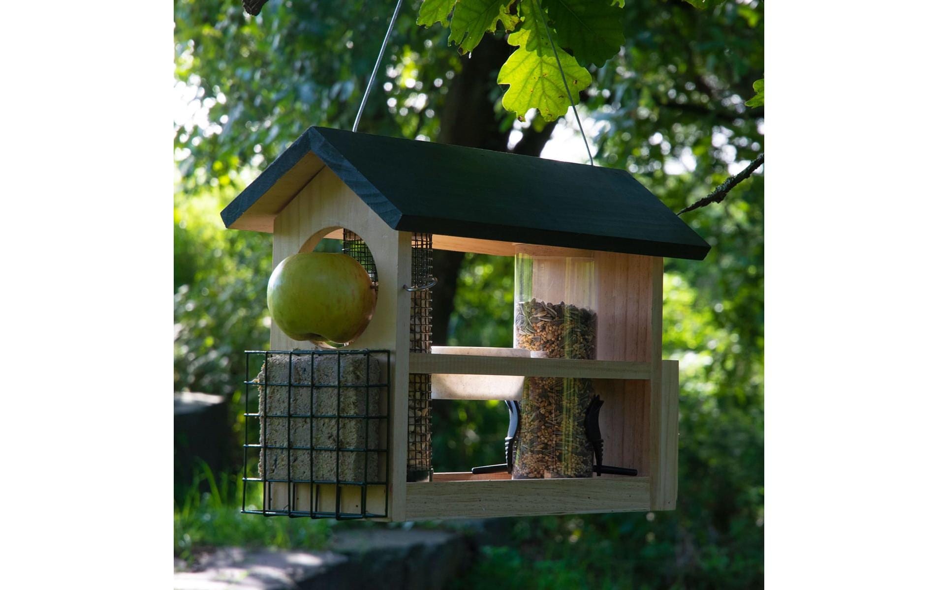 dobar Vogelfutterstation 7-in-1, 39 x 19 x 29 cm, Holz