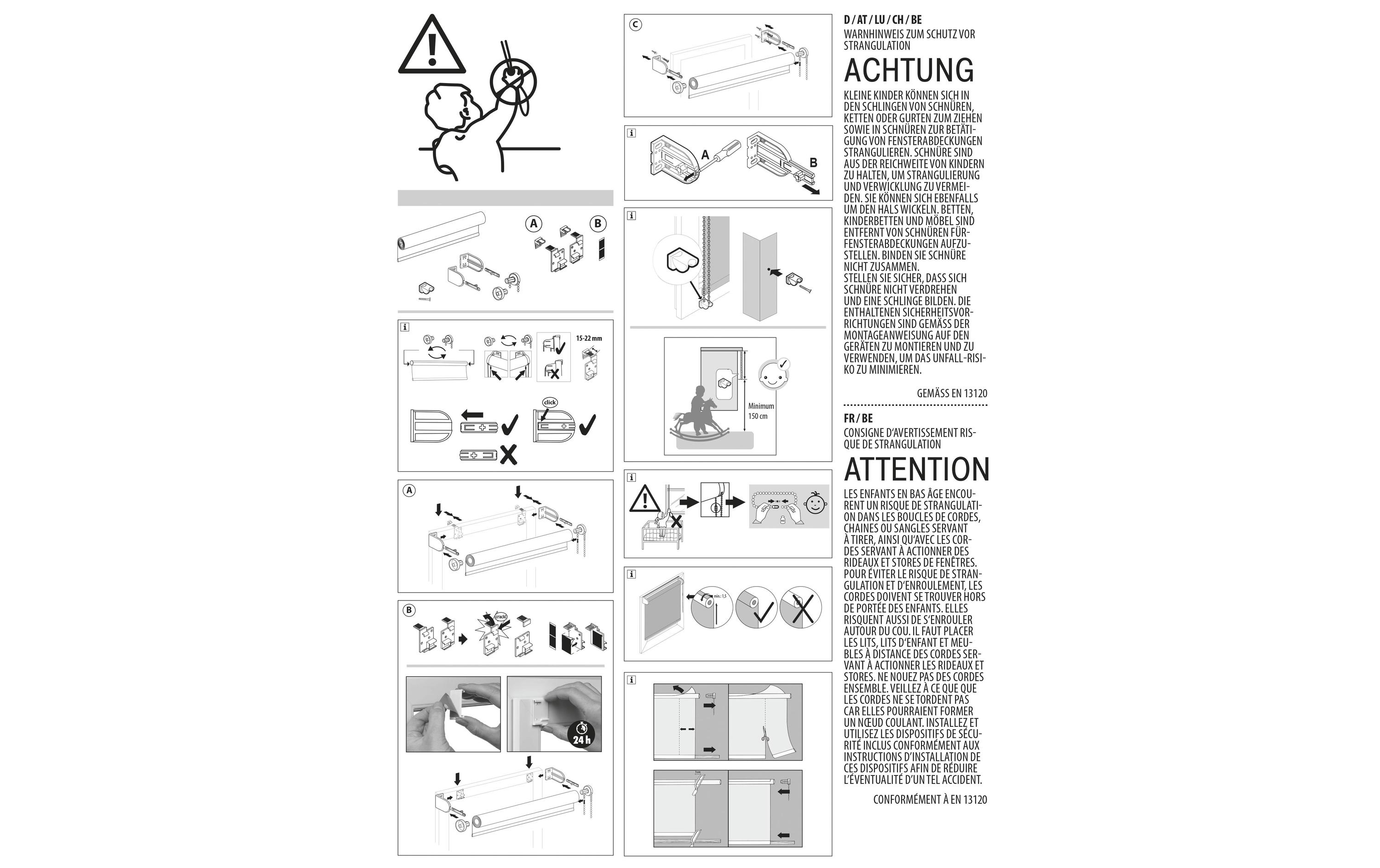 Gardinia Verdunklungsrollo NoName Thermo 45 x 150 cm, Schwarz