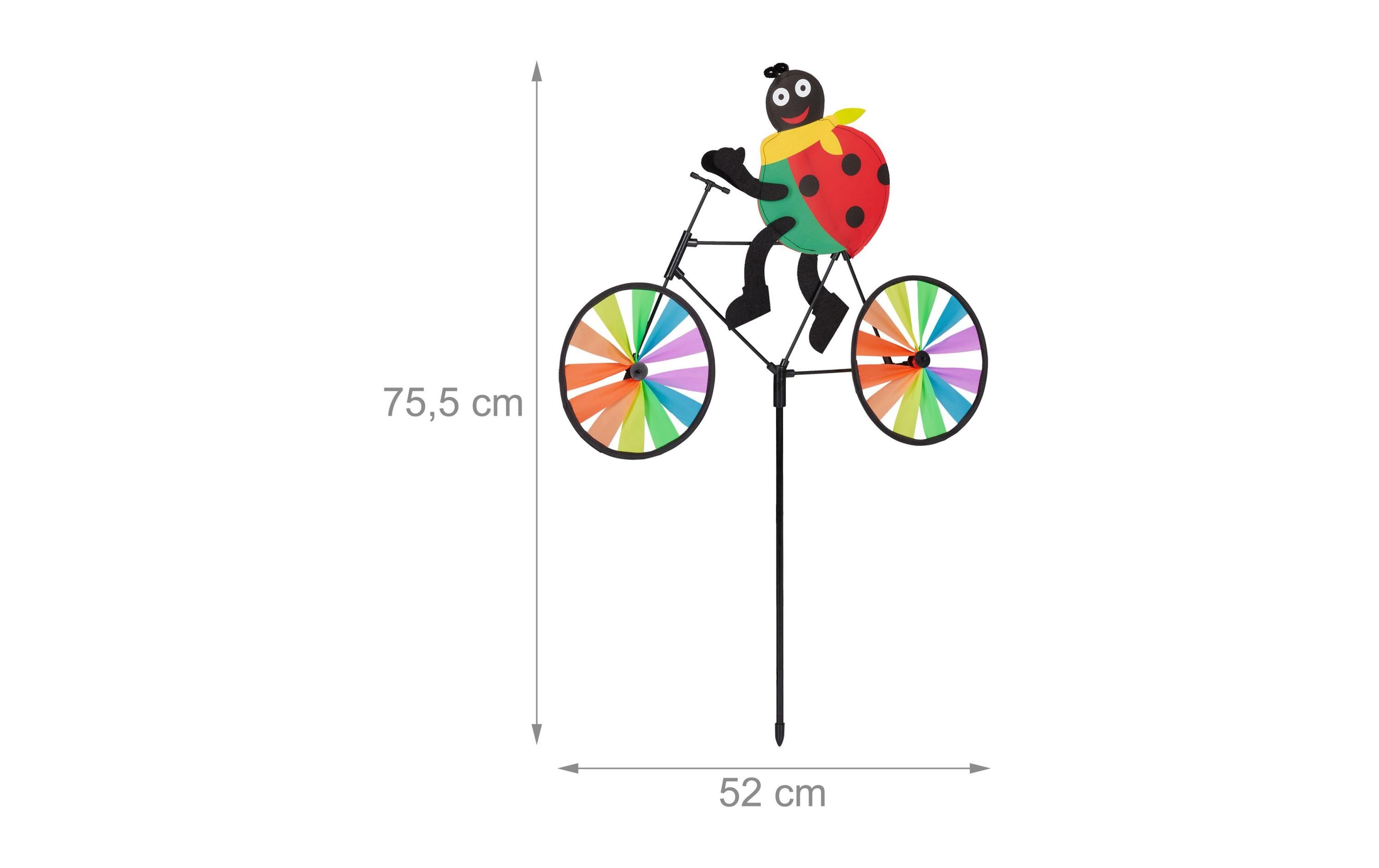 relaxdays Windrad Marienkäfer 2er Set, 75.5 cm