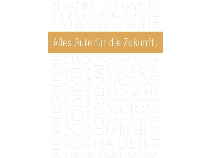 ABC Glückwunschkarte Abschied/Ruhestand A4
