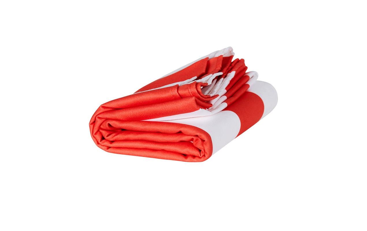 Dock & Bay Strandtuch Cabana 200 cm x 90 cm, Rot, Weiss