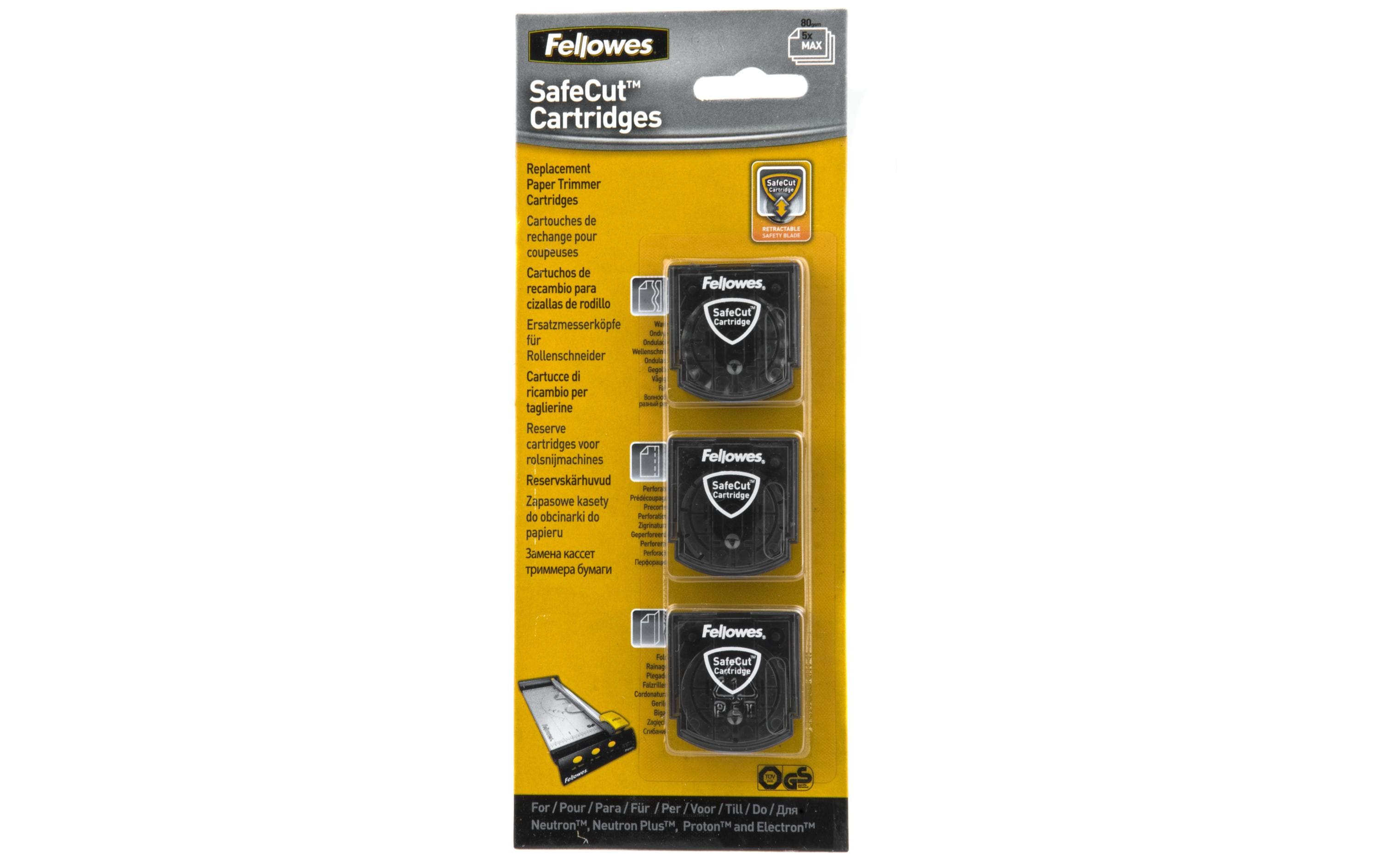 Fellowes Ersatzklinge SafeCut 3 Stile: perforiert, gewellt, falzen Fellowes Ersatzklinge SafeCut 3 Stile: perforiert, gewellt, falzen