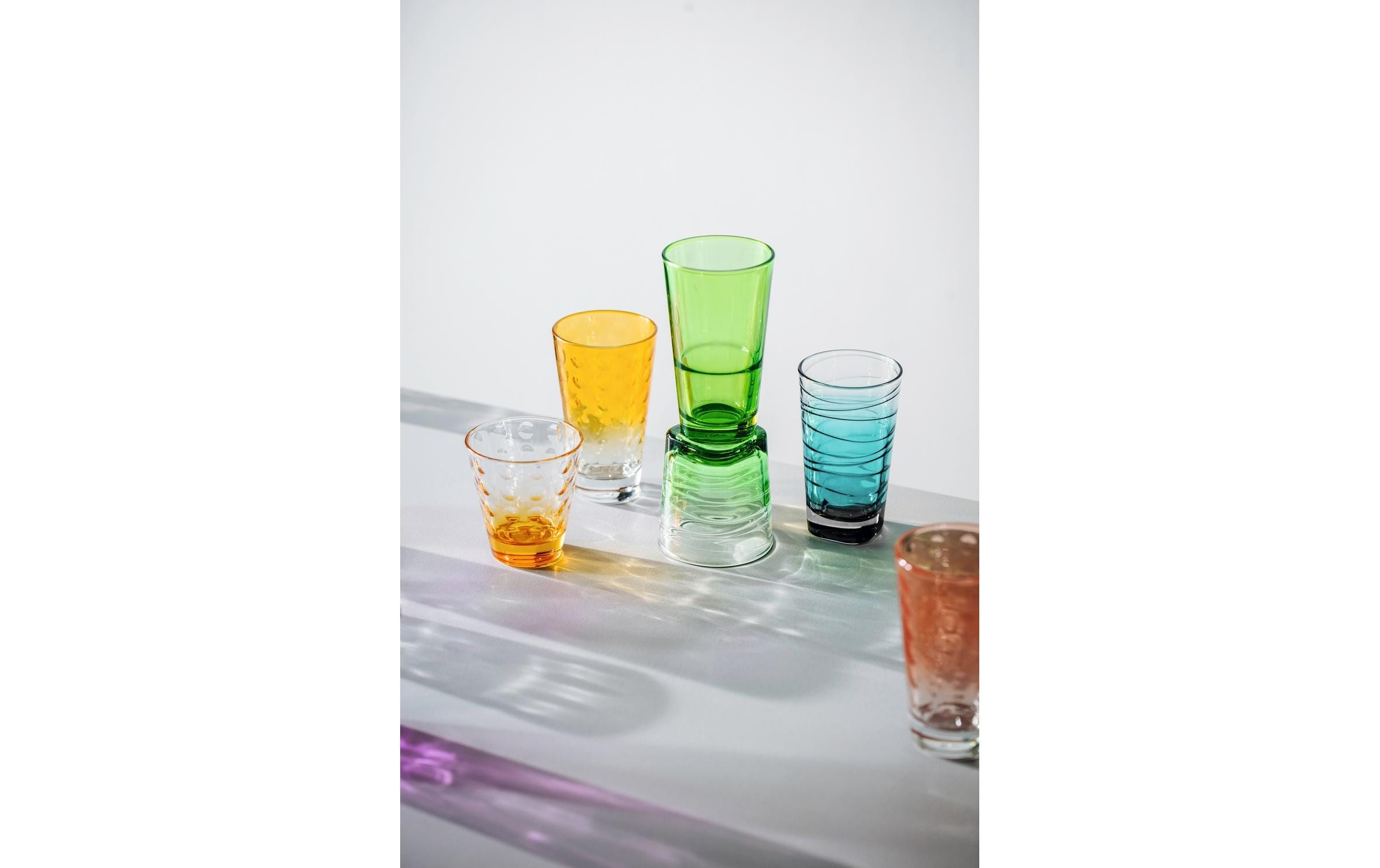 Leonardo Trinkglas Vario Struttura 280 ml, 6 Stück, Türkis