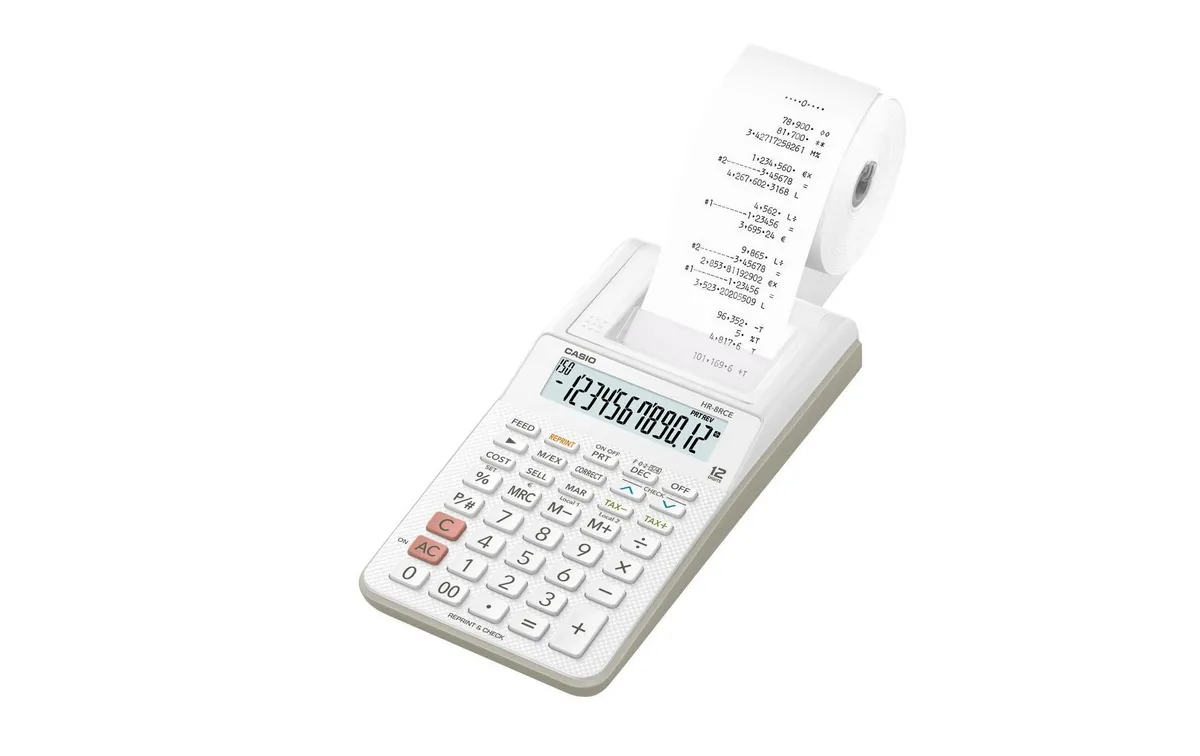 Casio Bürorechner CS-HR-8RCE-WE Casio Bürorechner CS-HR-8RCE-WE