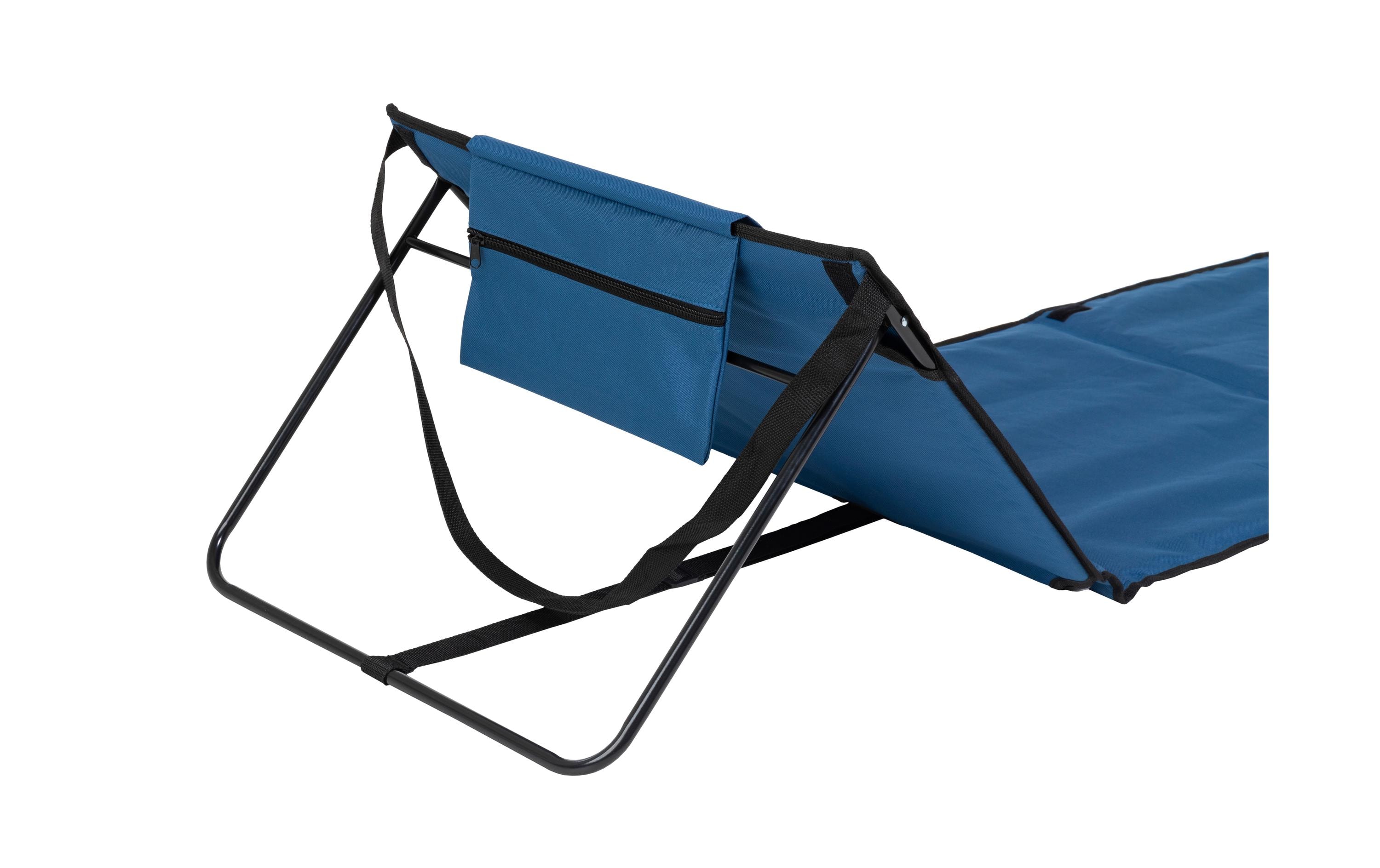 KOOR Strandmatte Calma Blu mit verstellbarer Kopfstütze, 220 cm