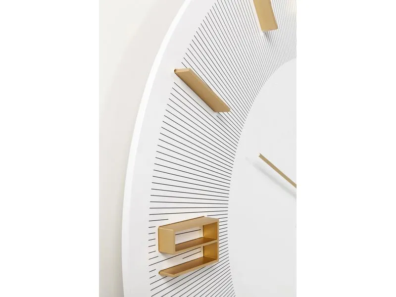 Kare Wanduhr Leonardo Ø 49 cm, Weiss