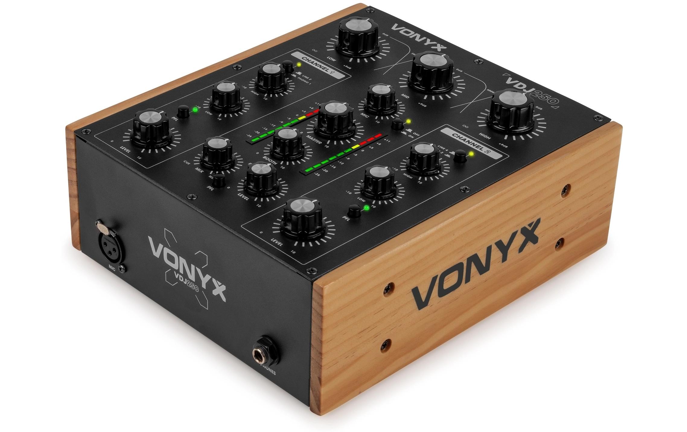 Vonyx VDJ250 2-Kanal Rotary DJ Mixer