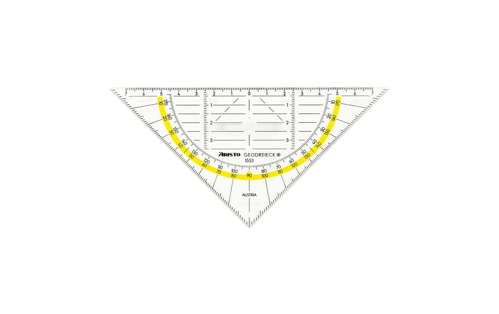 Aristo 1553 Winkelmesser Kunststoff transparent 16 cm