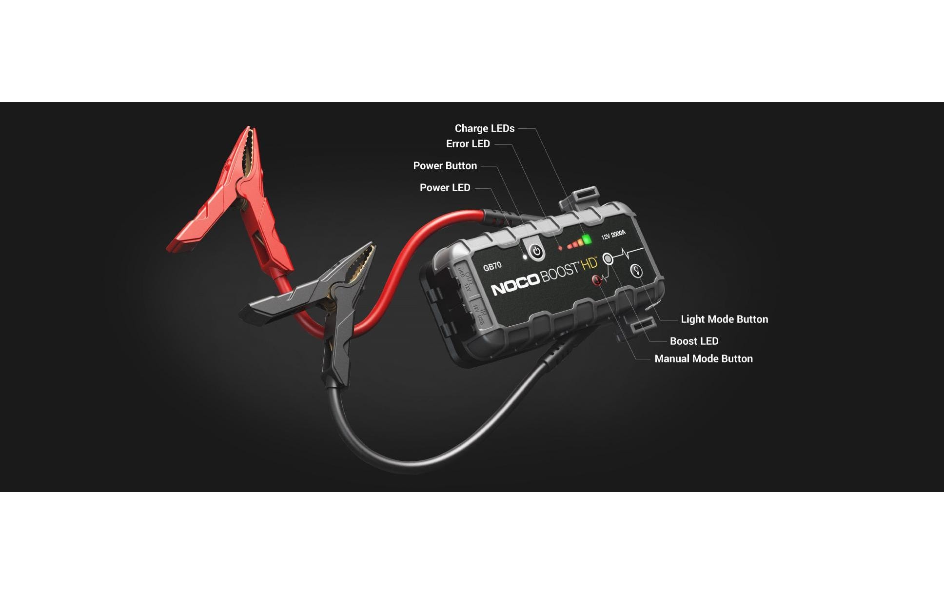 Noco Starterbatterie mit Ladefunktion GB70 12 V 2000A