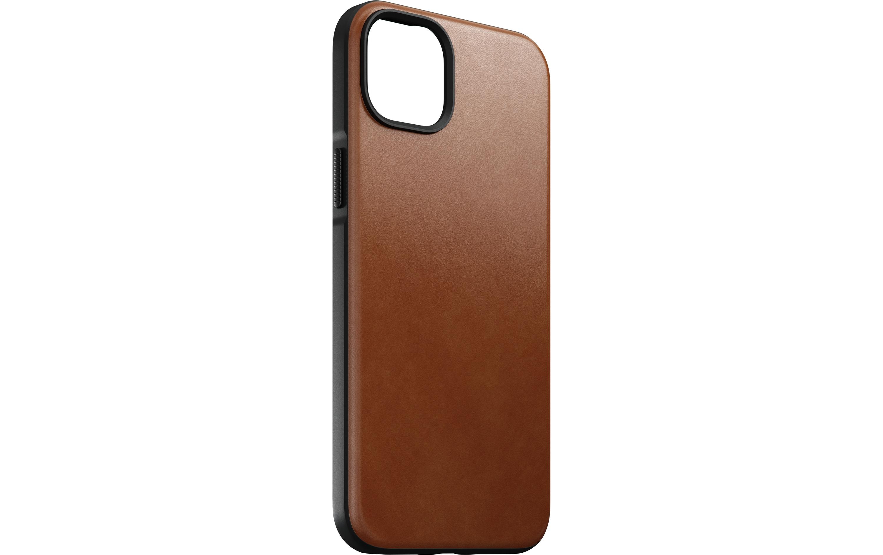 Nomad Back Cover Modern Leather iPhone 14 Plus Hellbraun
