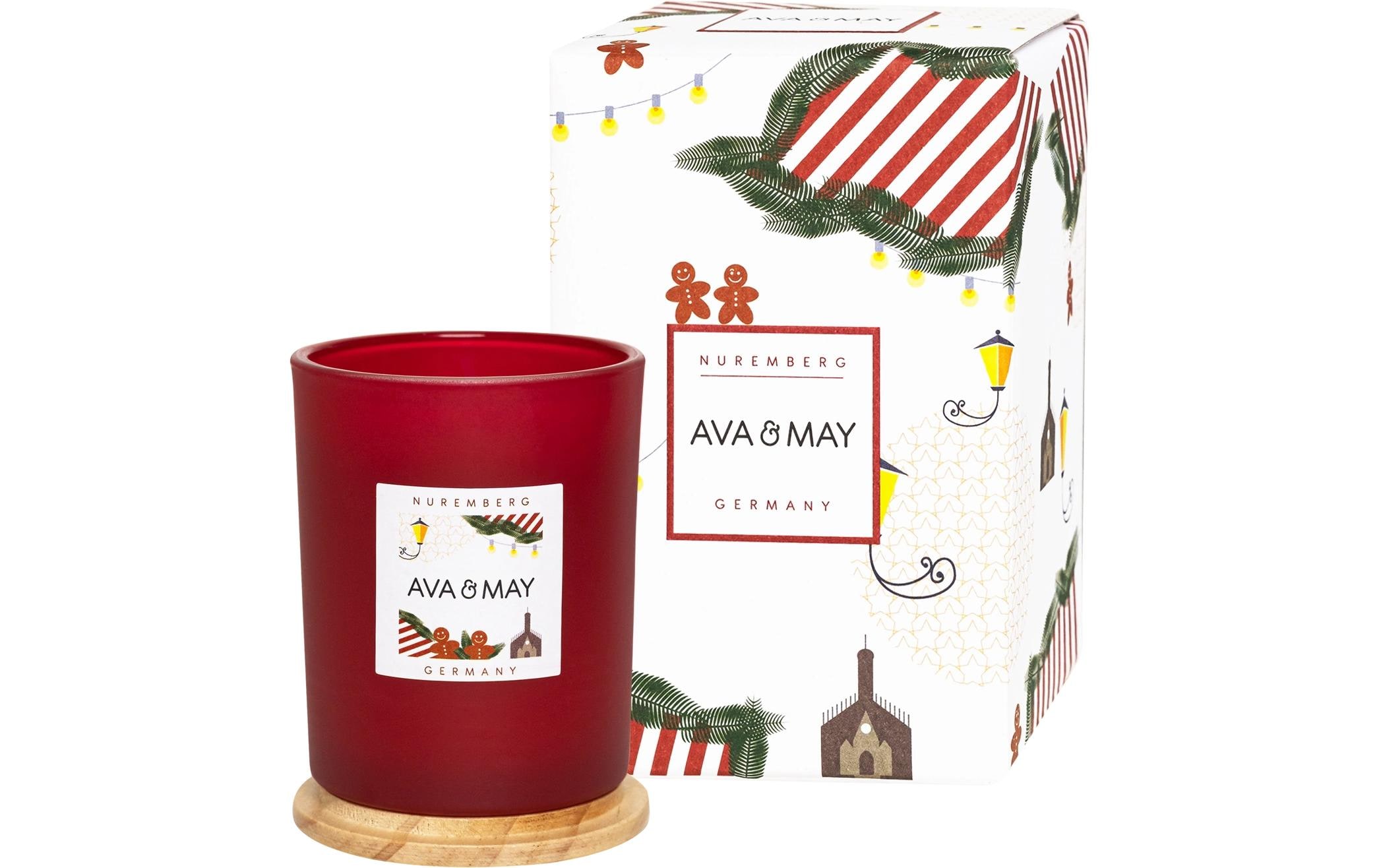 AVA & MAY Kerzenglas Nürnberg, Rot