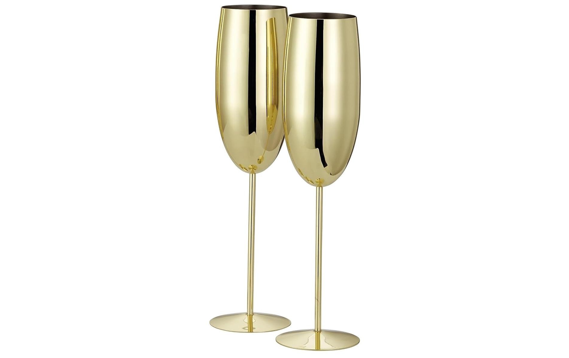 Oak & Steel Sektglas 285 ml, 2 Stück, Gold