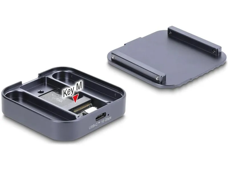 Delock Magnetisches Gehäuse USB-C 10 Gbps M.2 NVMe SATA SSD Delock Magnetisches Gehäuse USB-C 10 Gbps M.2 NVMe SATA SSD