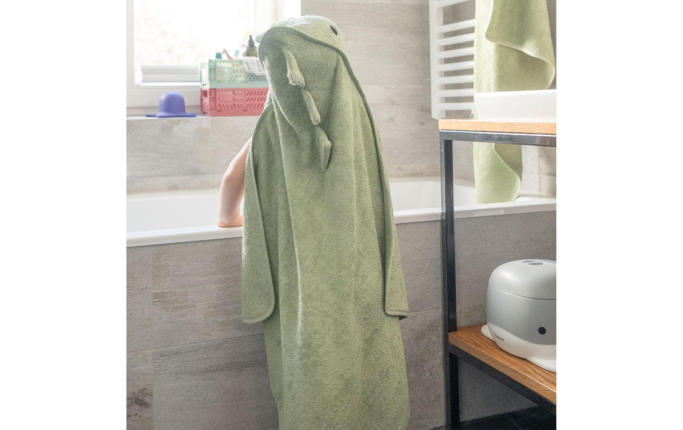 Kindsgut Kapuzenhandtuch Dino 75 x 75 cm