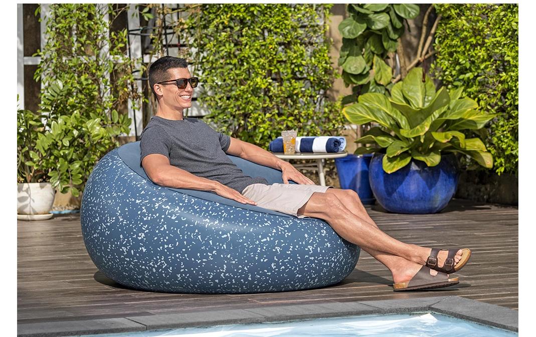 Bestway Aufblasbarer Sessel Inflate Blau, 112 x 112 cm