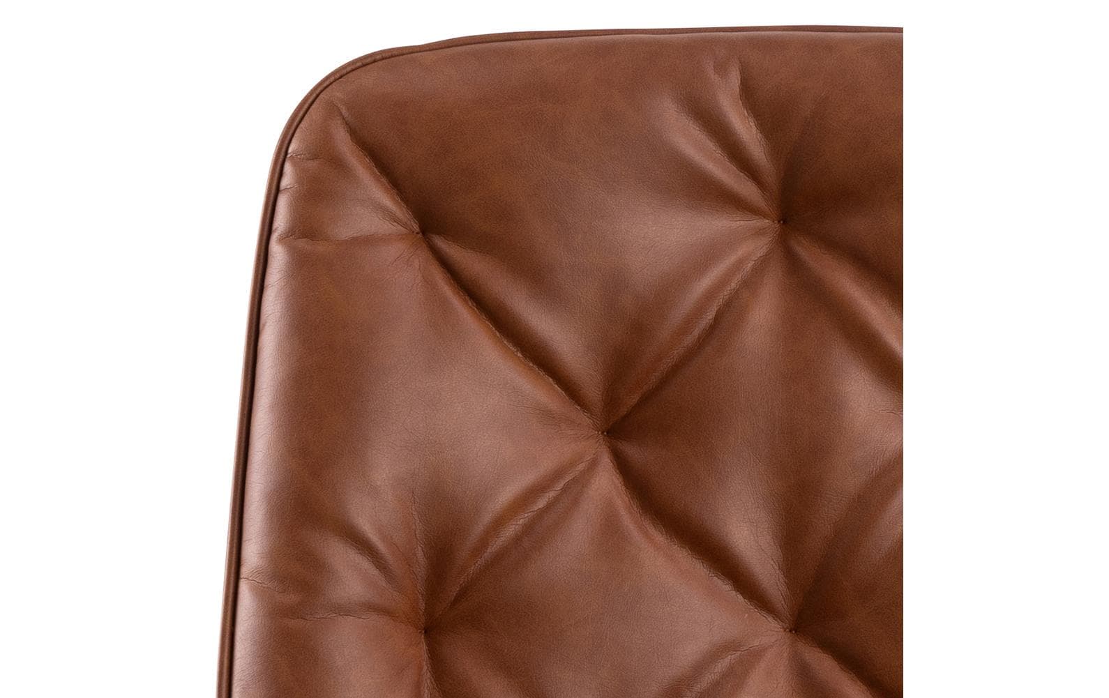 AC Design Bürostuhl Erik, mit Polsterrücken und Armlehnen, Cognac