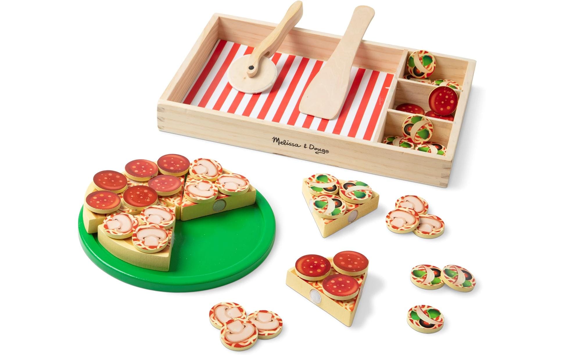 Spinmaster Melissa und Doug Pizza Party Holzspielset