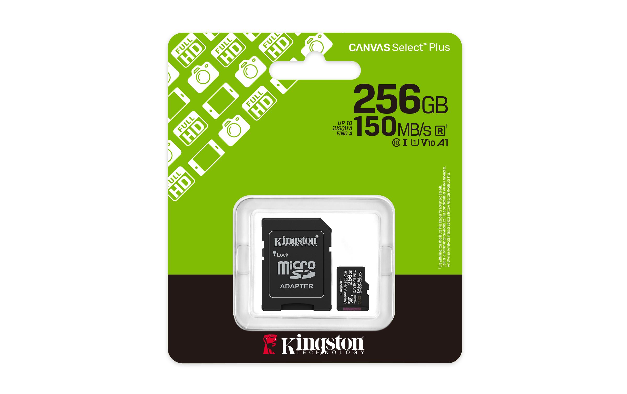 Kingston microSDXC-Karte Canvas Select Plus Gen3 256 GB