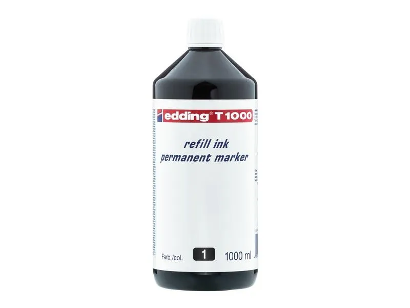 edding Tusche T-25 / T-100 / T-1000 1000 ml, Schwarz edding Tusche T-25 / T-100 / T-1000 1000 ml, Schwarz