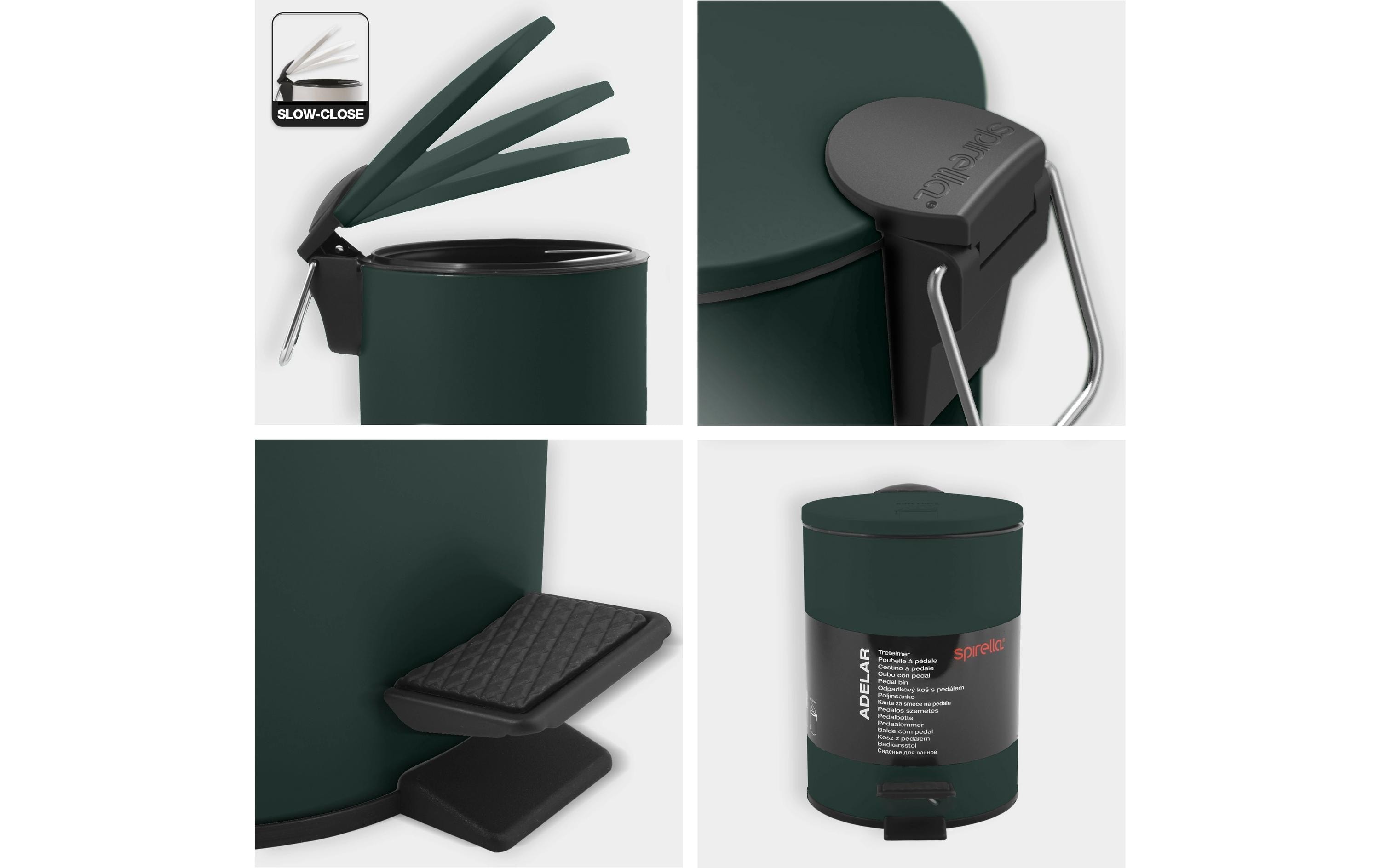 spirella Treteimer Adelar 3 l, Dunkelgrün