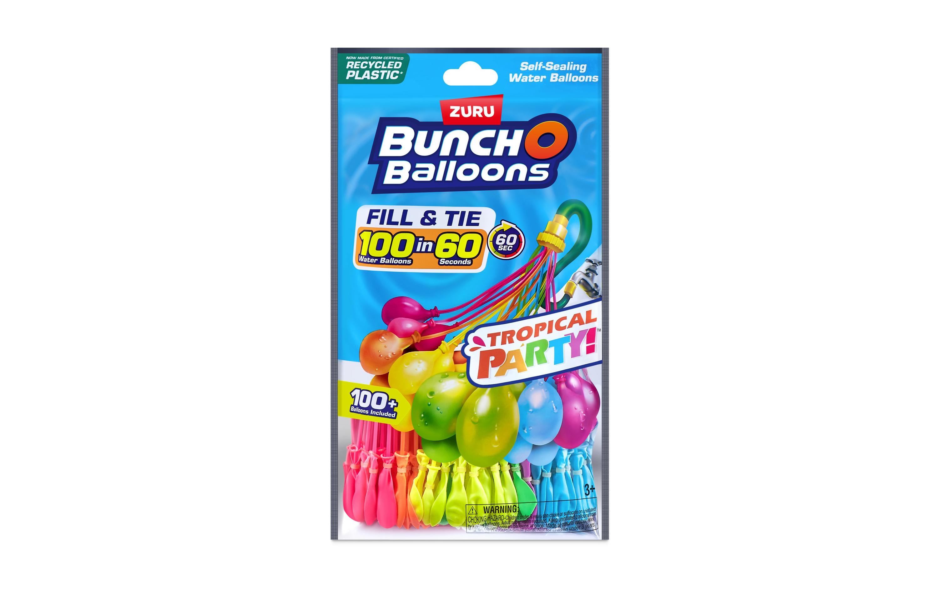 Zuru Bunch O Balloons 3er Pack 100+ 3er-Pack, Mehrfarbig